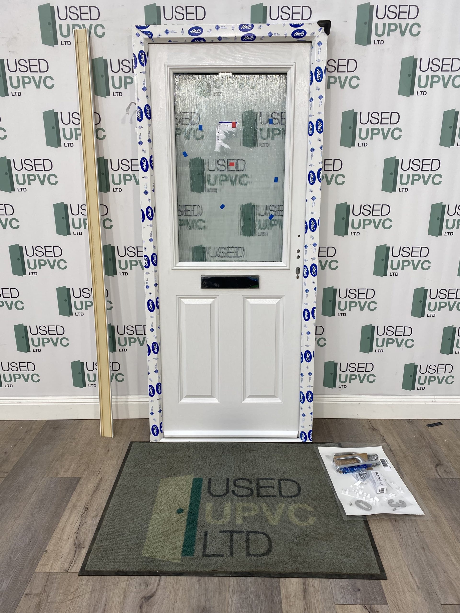 Doorstop Composite Front Door White External Exterior Half Panel Upvc