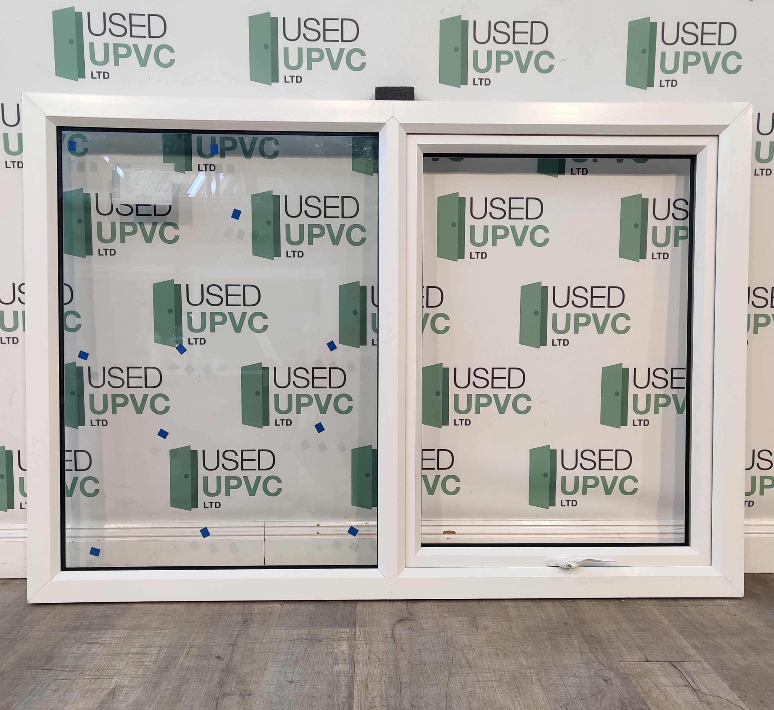 Eurocell uPVC White Casement Window Green doors