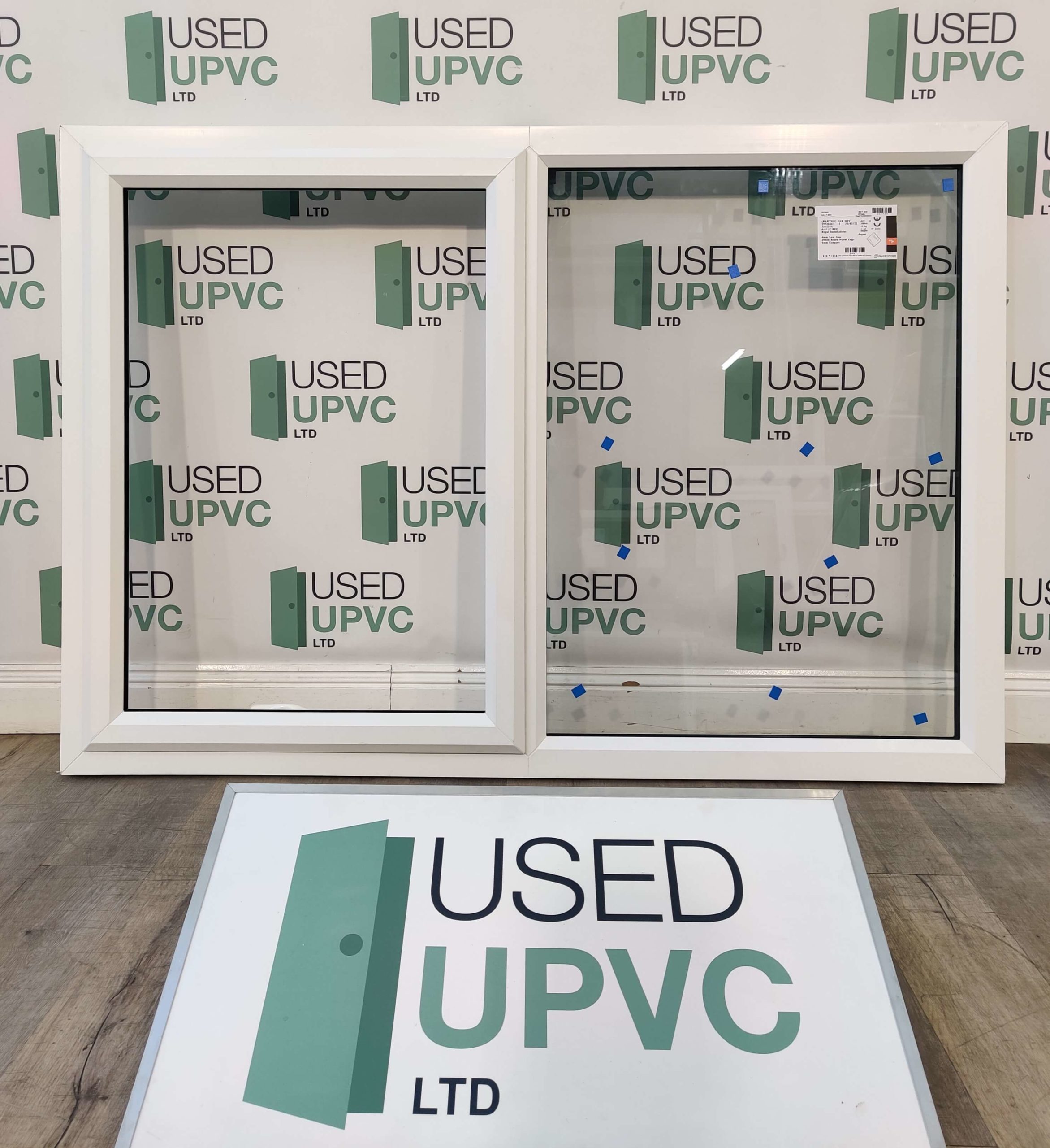 Eurocell uPVC White Casement Window Green doors