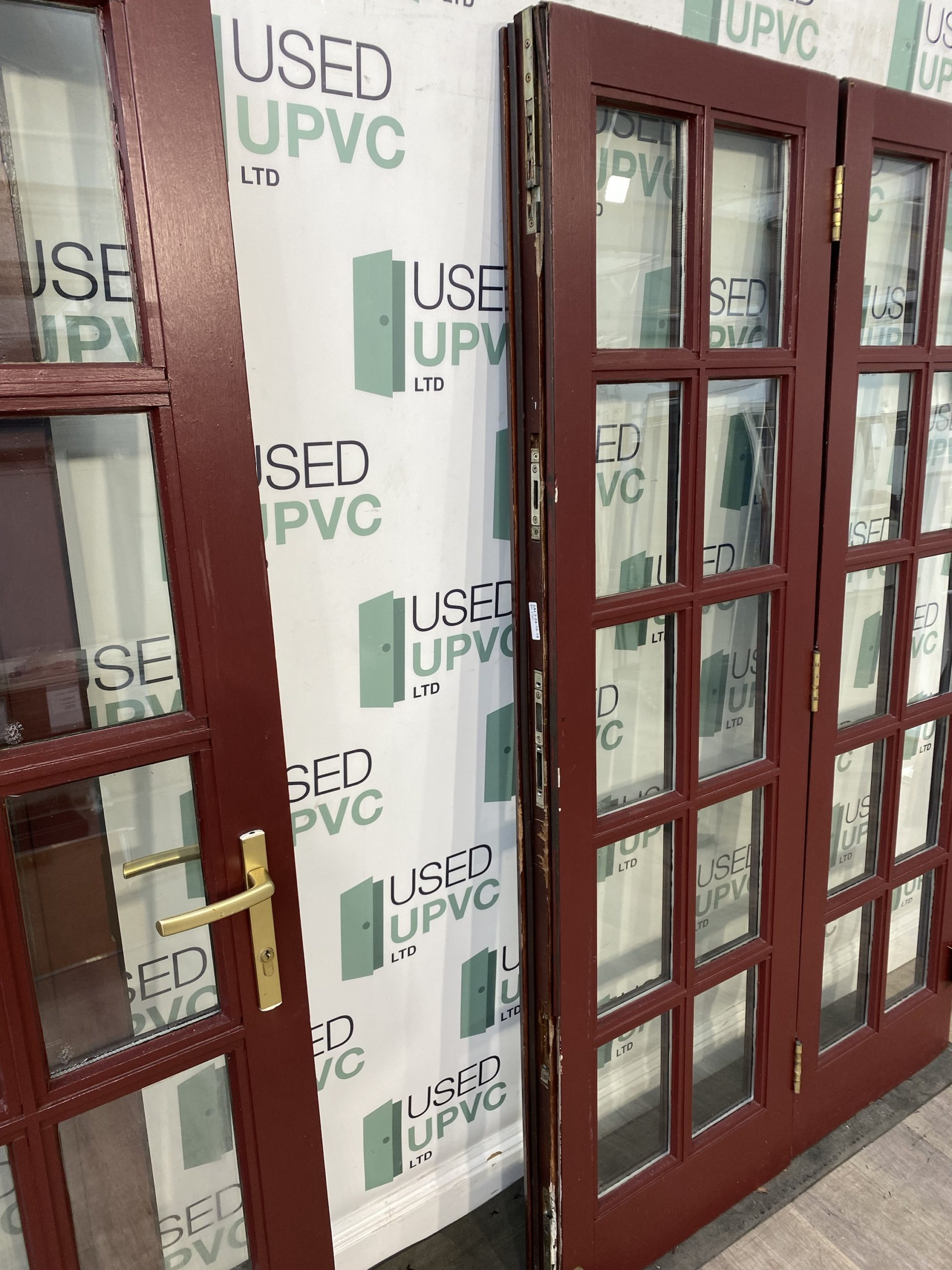 Bespoke Wooden French Doors Hardwood Brown Bars External