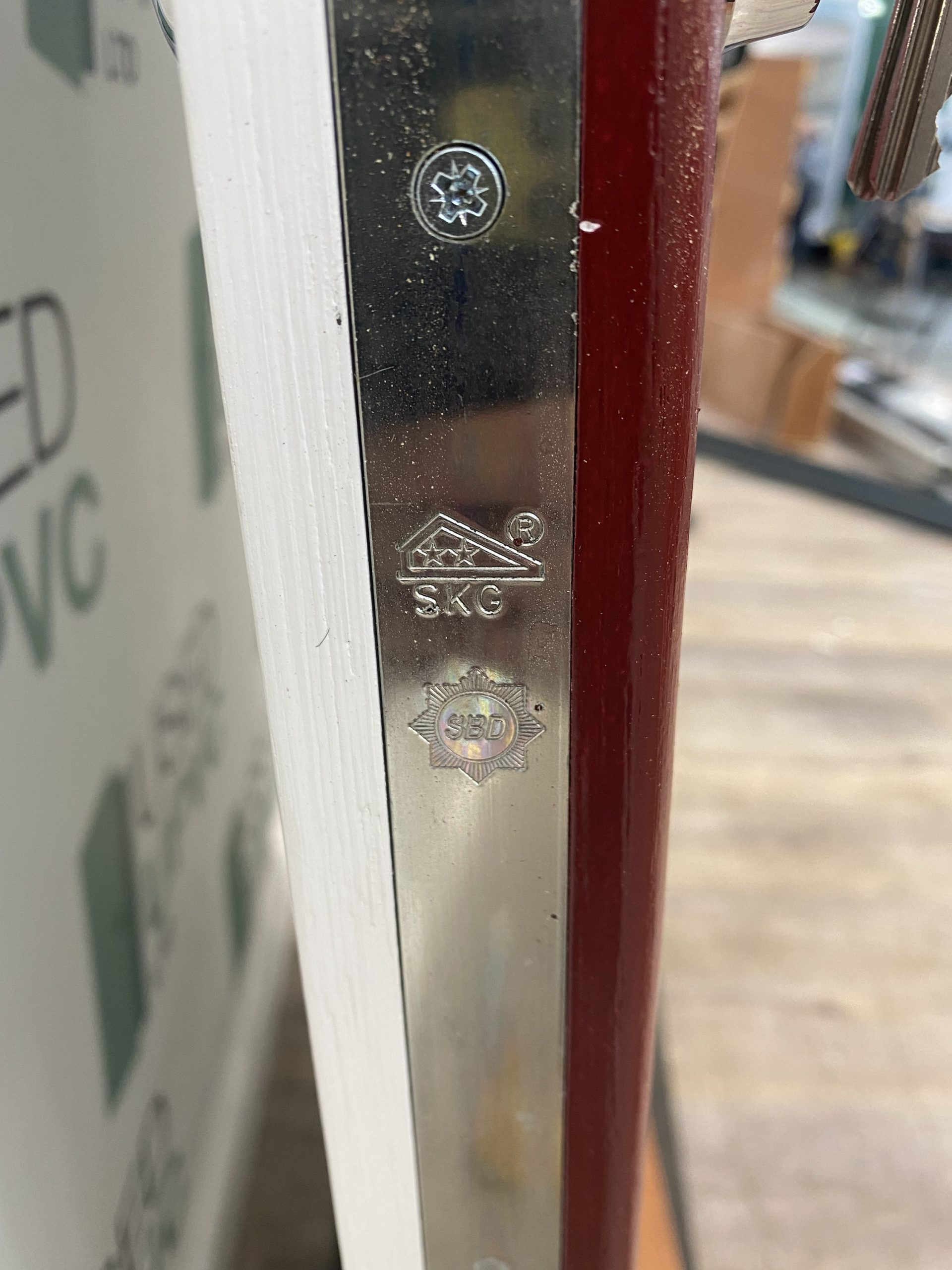 Wooden Red Front Fire Door FD30 Green doors