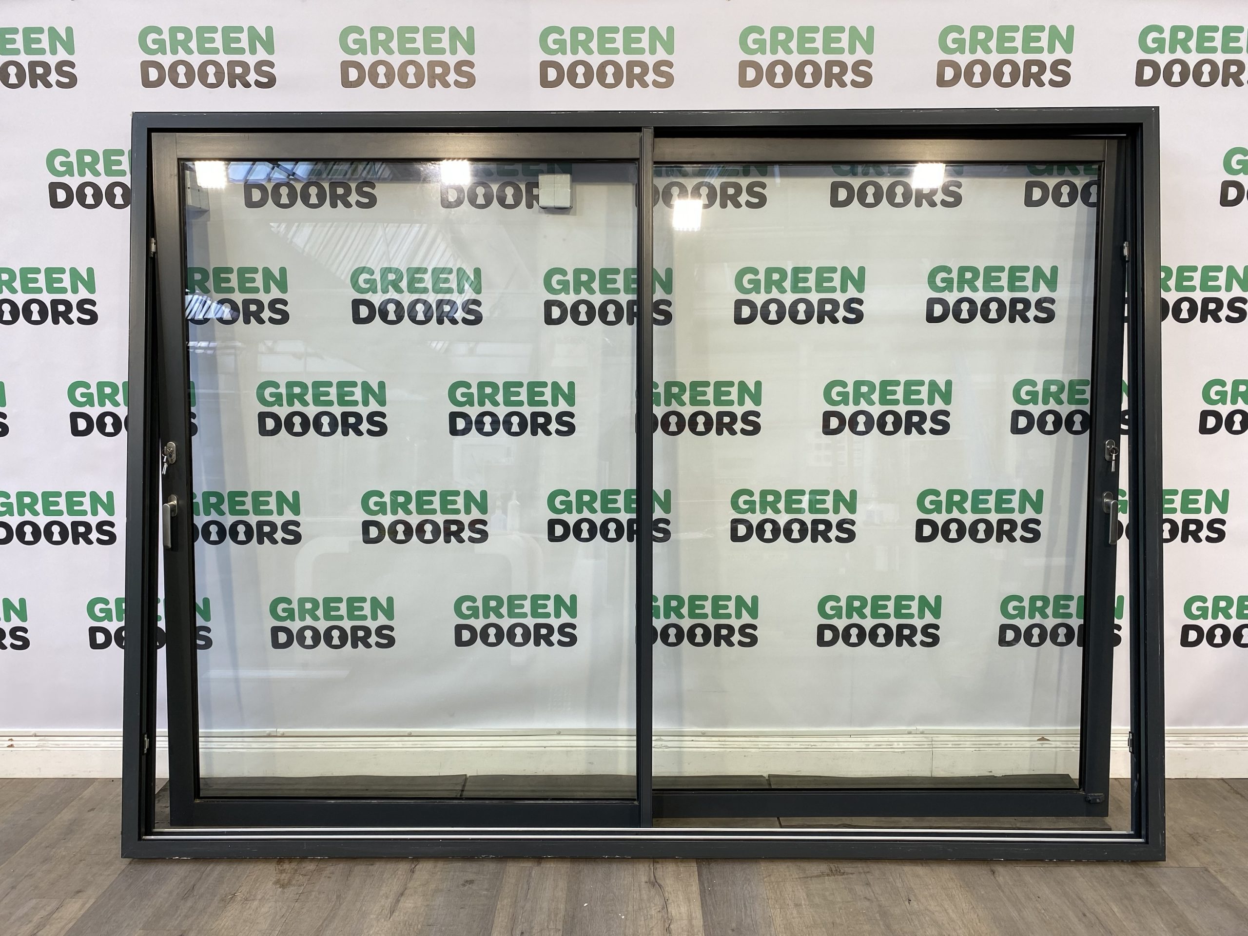 Aluminium Anthracite Grey Patio/Sliding Doors Green doors