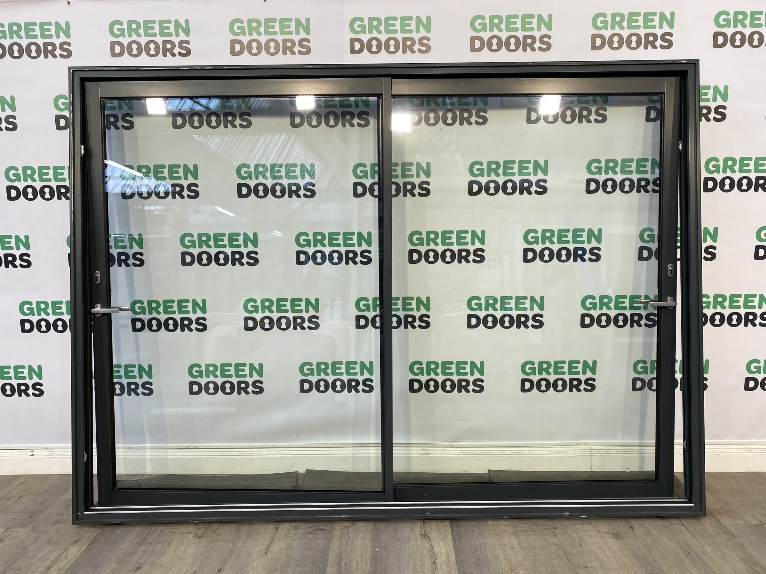 Aluminium Anthracite Grey Patio/Sliding Doors Green doors