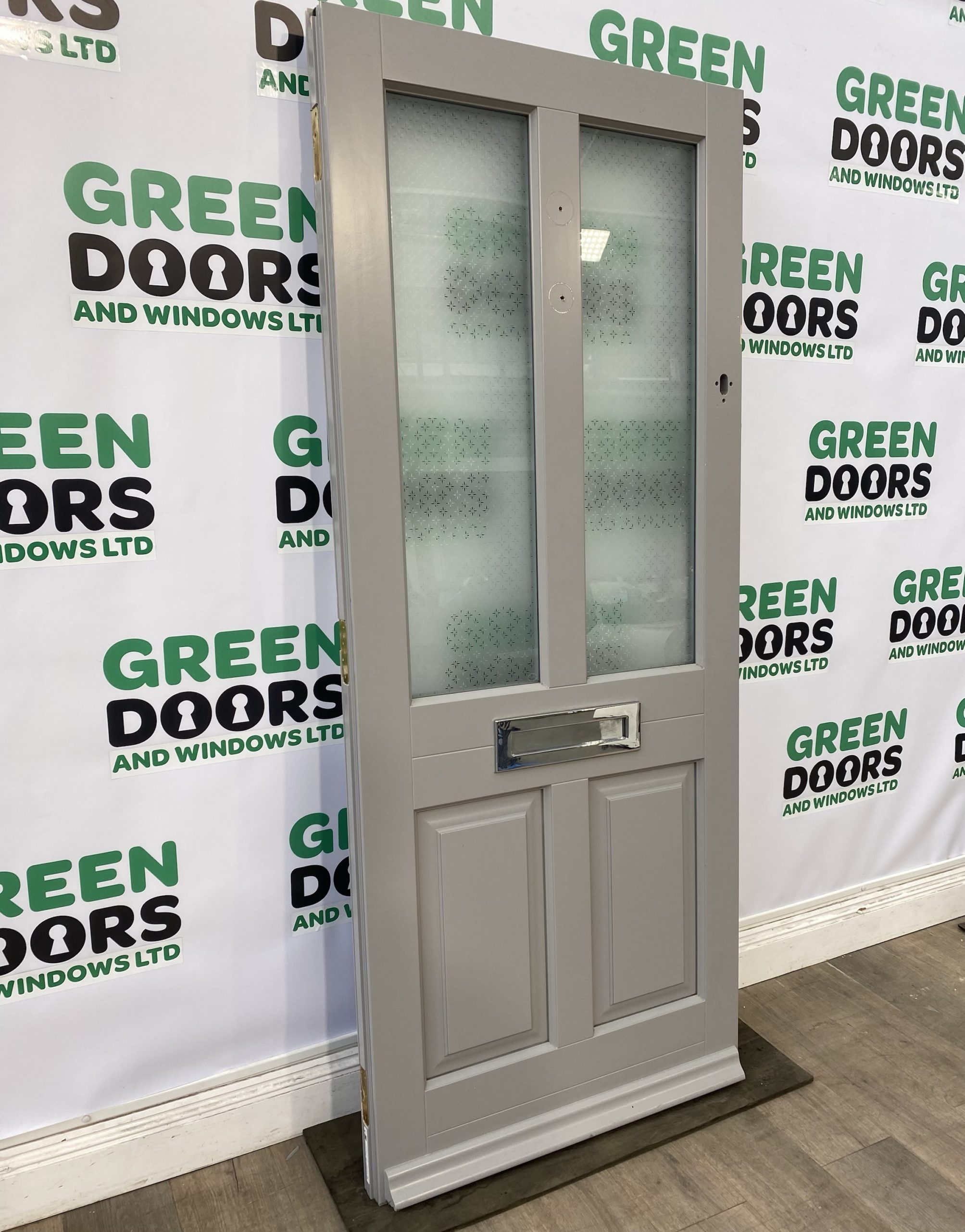Timber Windows Timber Grey Front Door | Green doors