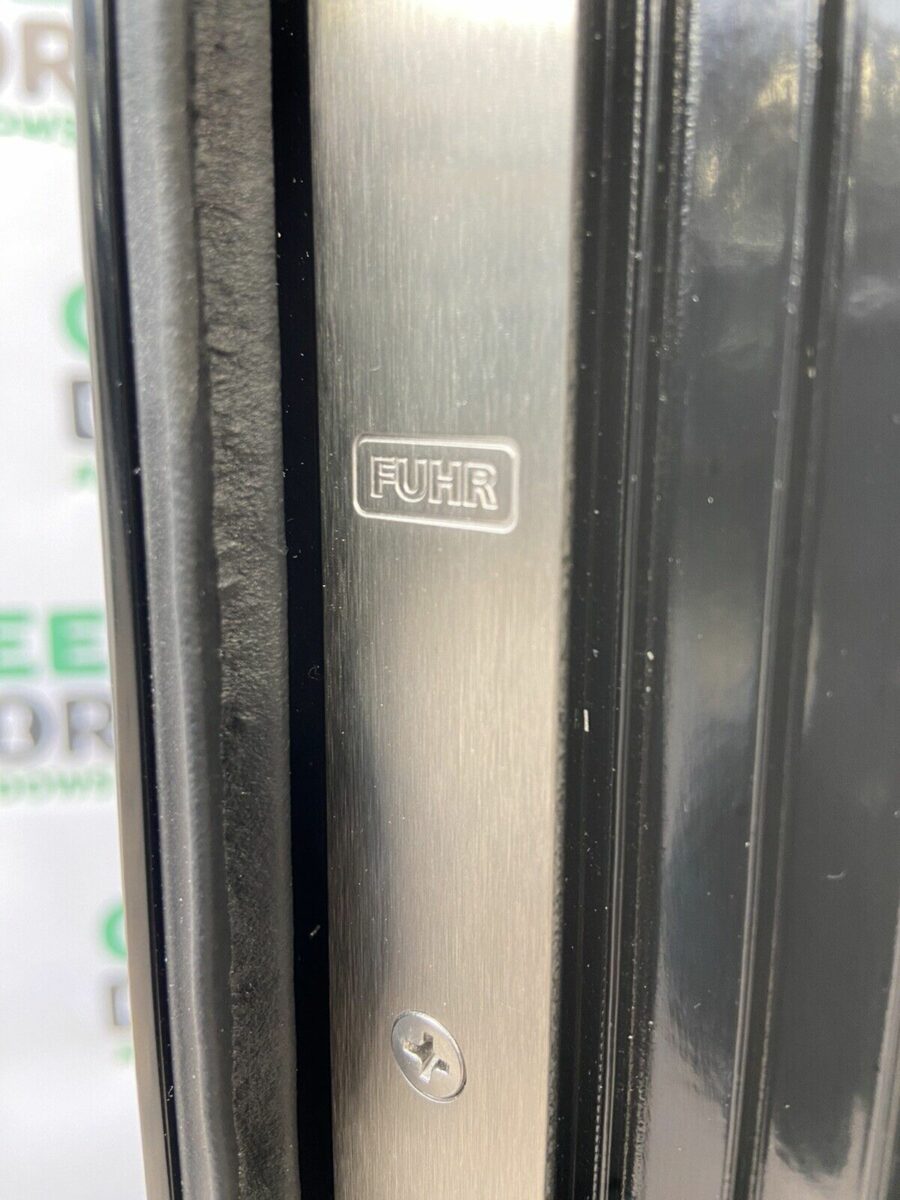 Reynaers Aluminium Back Door Crittall Style Heritage Black External Ali Green doors