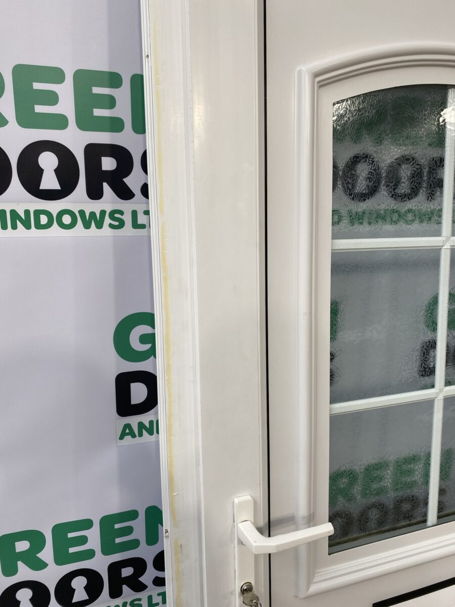 UPVC FRONT DOOR WHITE EXTERNAL EXTERIOR INWARDS OPENING DOUBLE GLAZED