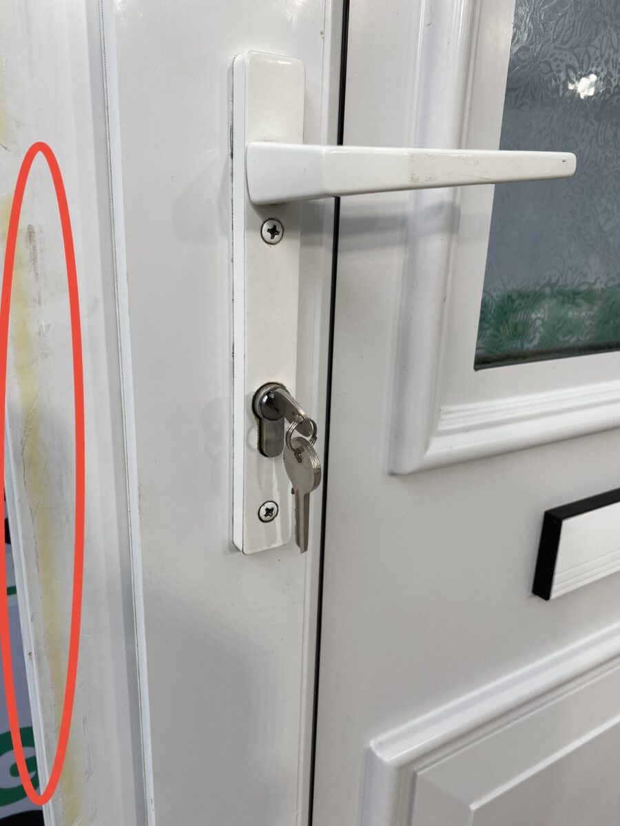 UPVC FRONT DOOR WHITE EXTERNAL EXTERIOR INWARDS OPENING DOUBLE GLAZED