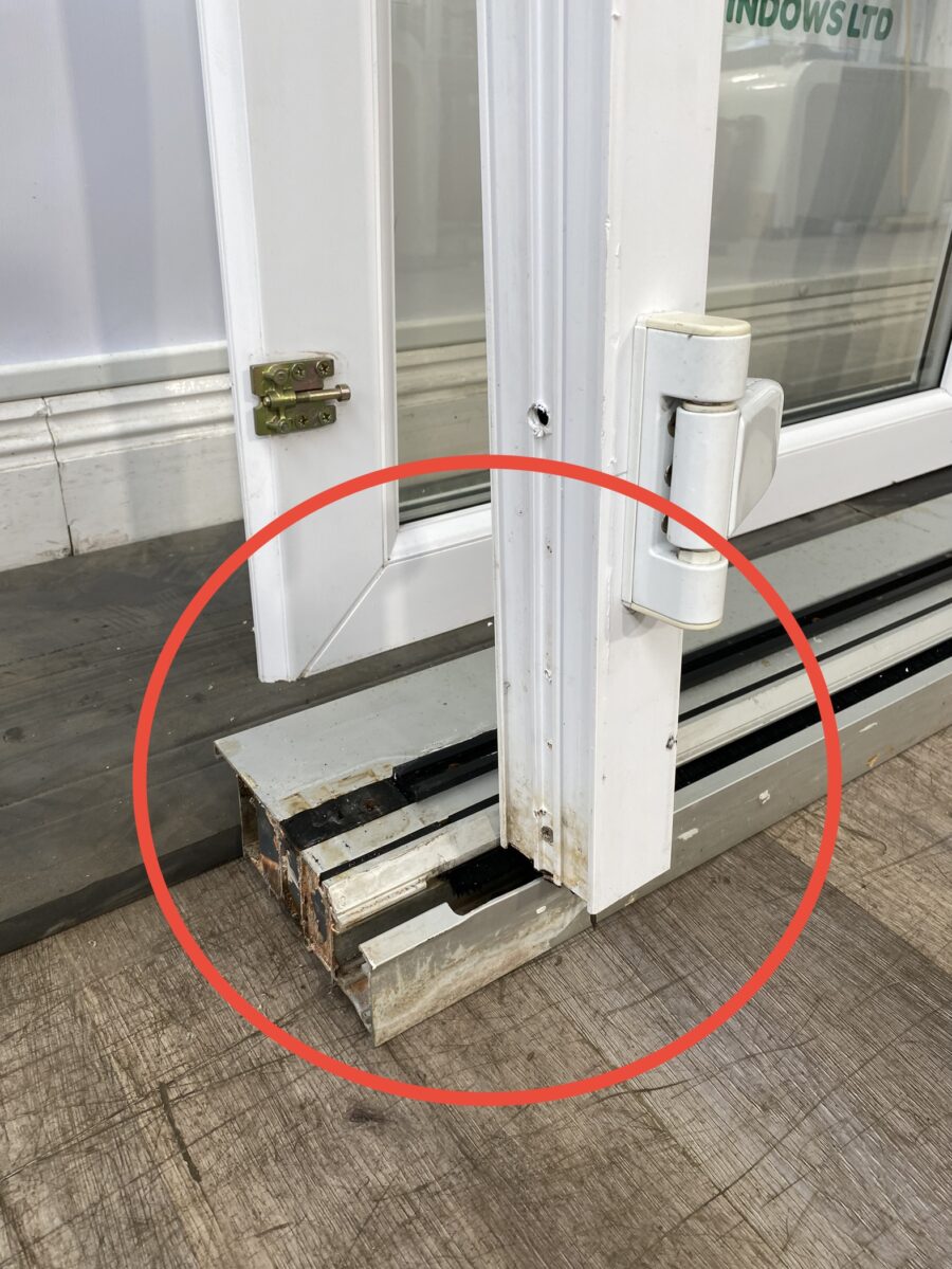 Upvc Bifold Door White Sliding Folding External Exterior Double Glazed