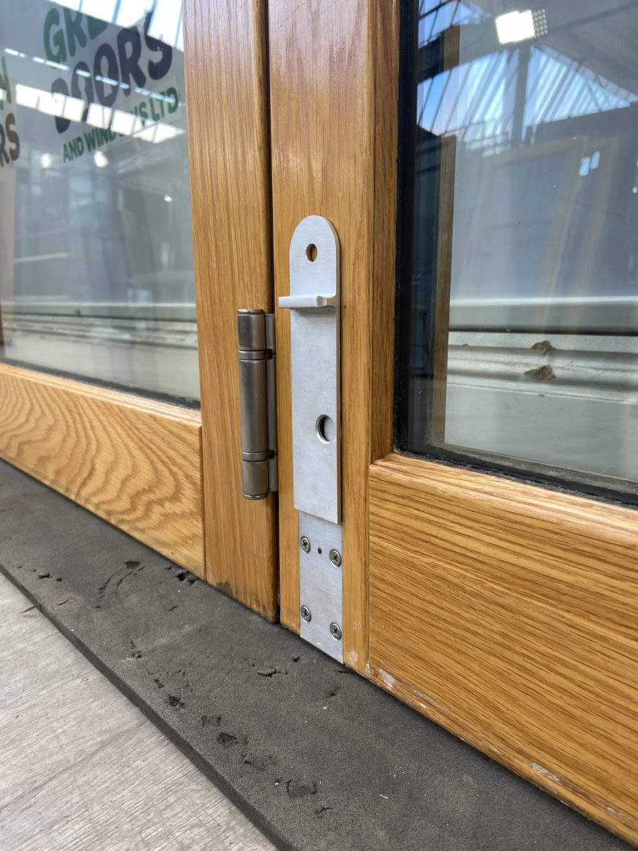 Golden Oak Bifold Door External Veneer Folding Sliding Double Glazed