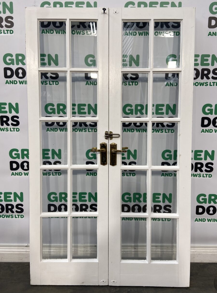 FRENCH DOOR WOOD HARDWOOD WHITE EXTERNAL EXTERIOR SINGLE