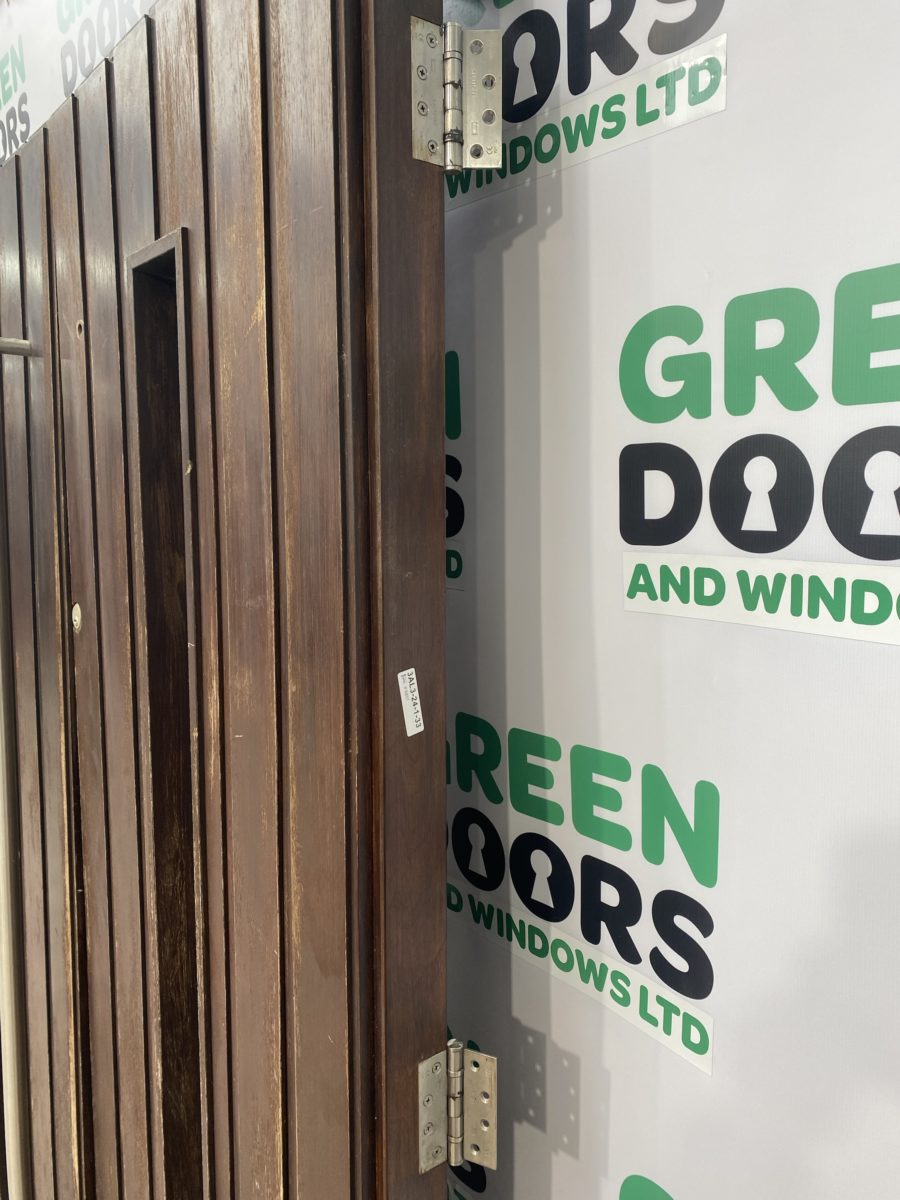 HARDWOOD FRENCH DOORS WOODEN THICK EXTERIOR EXTERNAL FROSTED GLASS