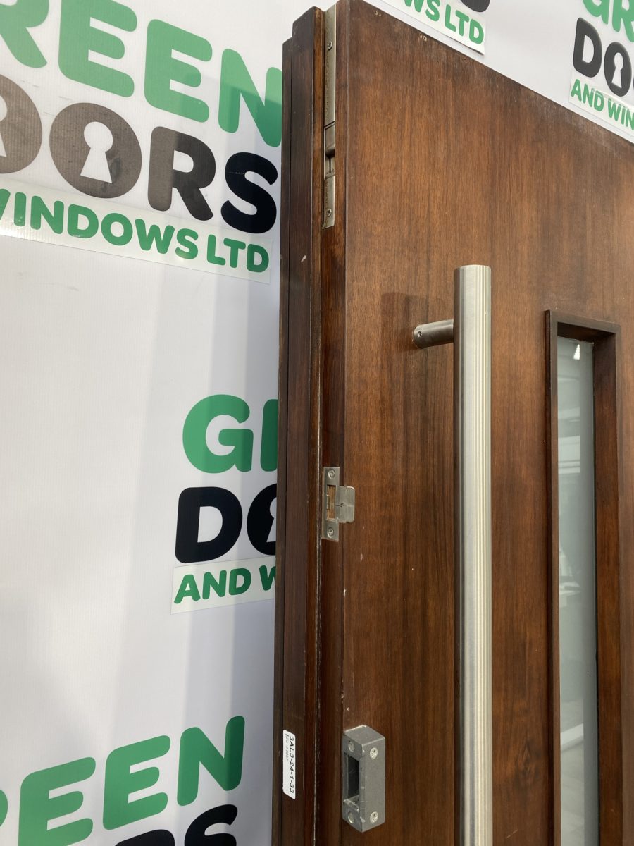 HARDWOOD FRENCH DOORS WOODEN THICK EXTERIOR EXTERNAL FROSTED GLASS
