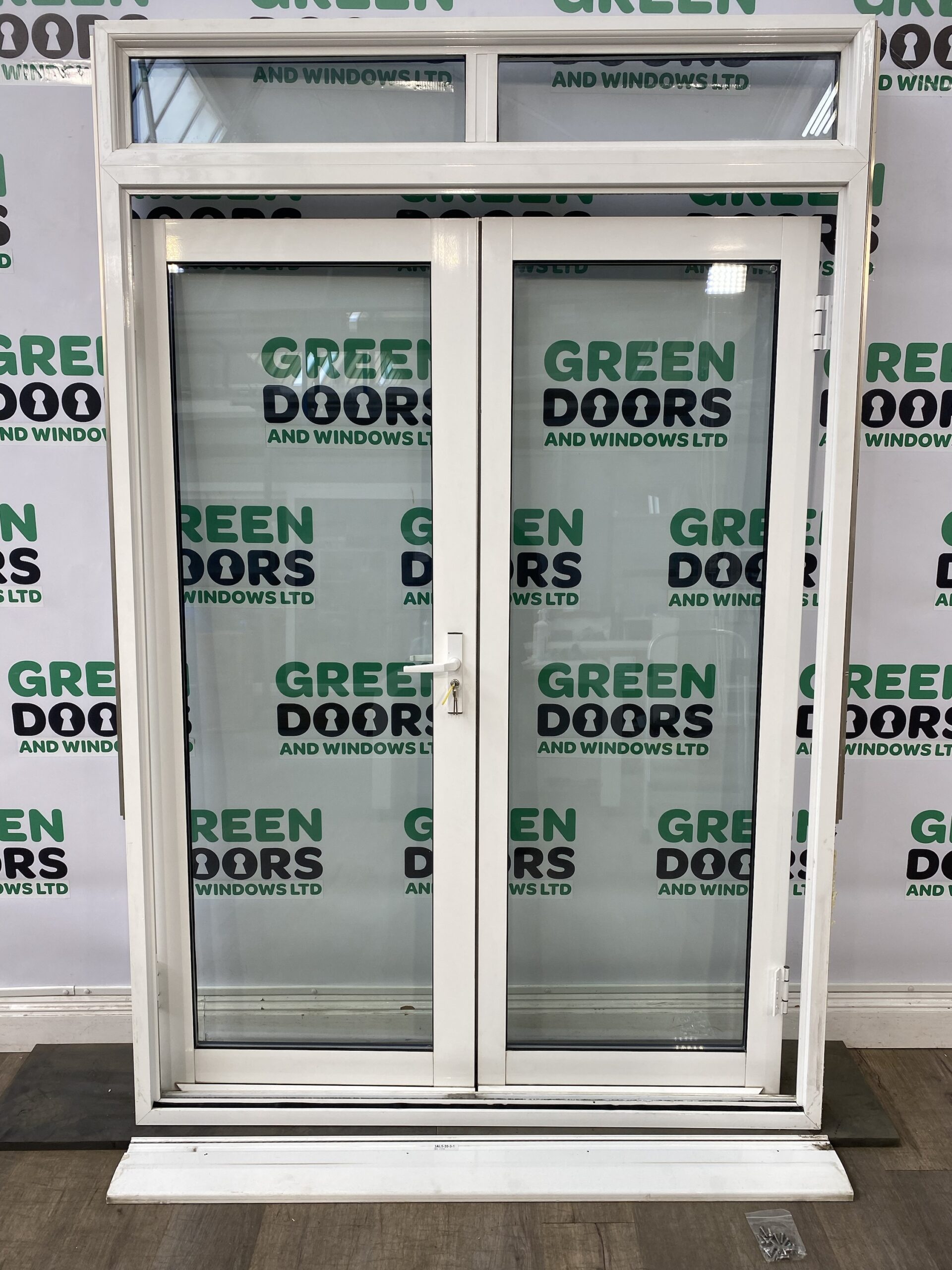 Aluminium White French Doors Green doors
