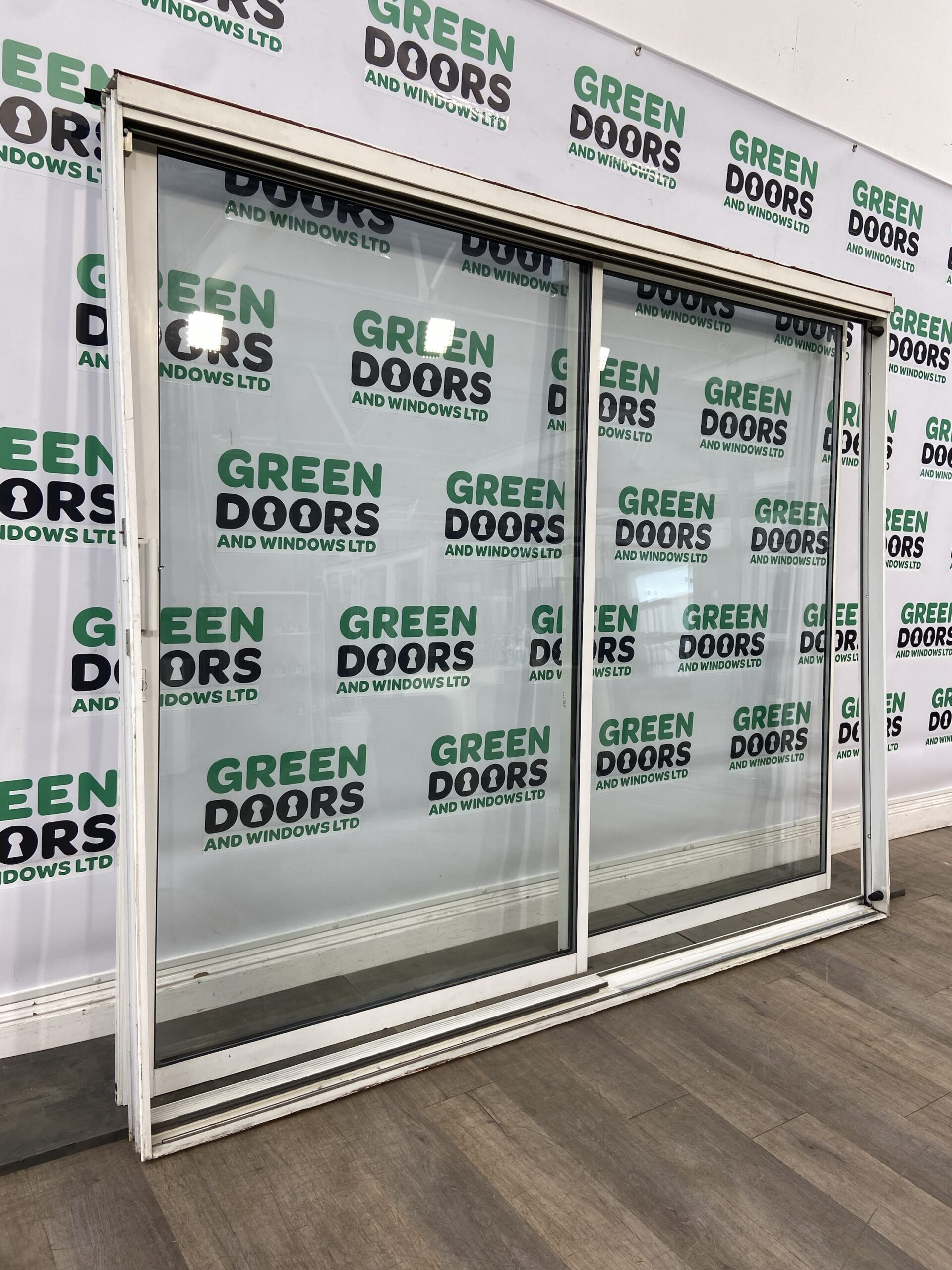 Aluminium White Patio/Sliding Doors Green doors