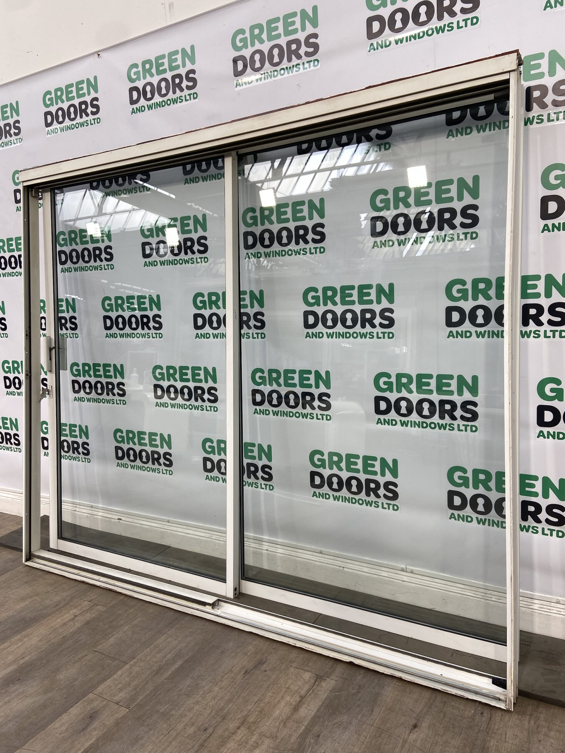 Aluminium White Patio/Sliding Doors Green doors