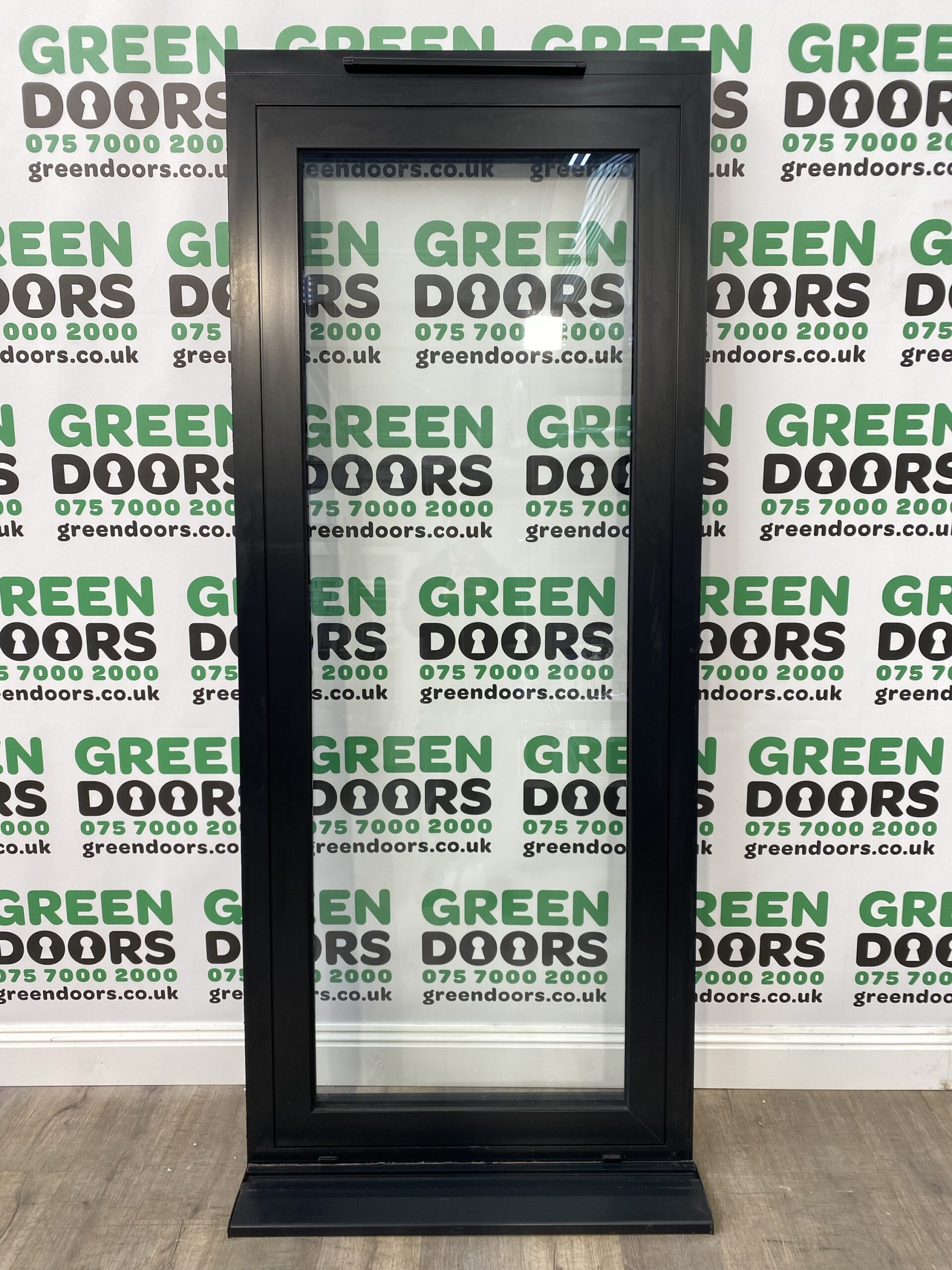 Sunflex Aluminium Black Back Door Green doors