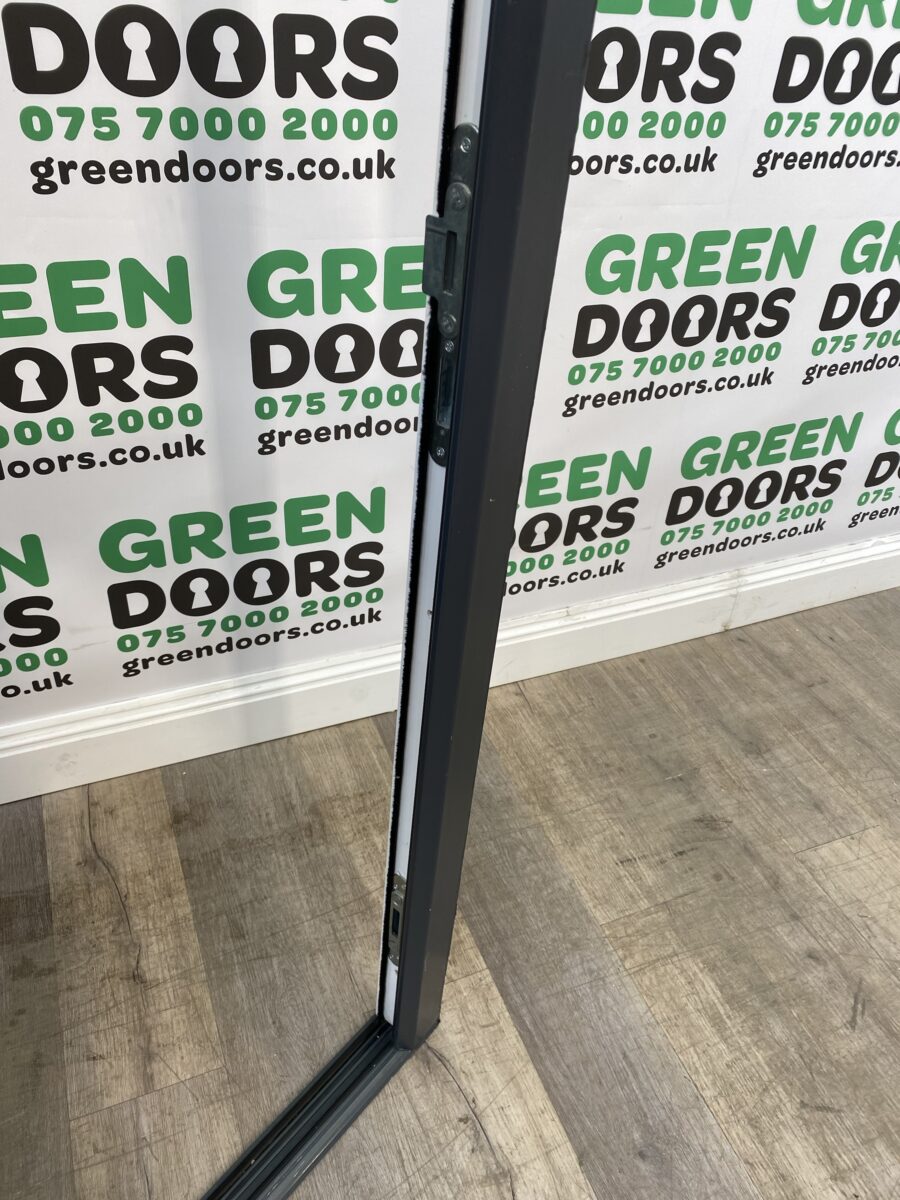 Doorstop Composite Back Door Used External Exterior Grey Wood Grain