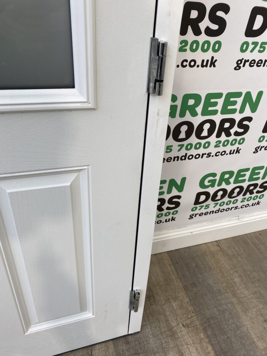 Doorstop Composite Back Door Used External Exterior Grey Wood Grain