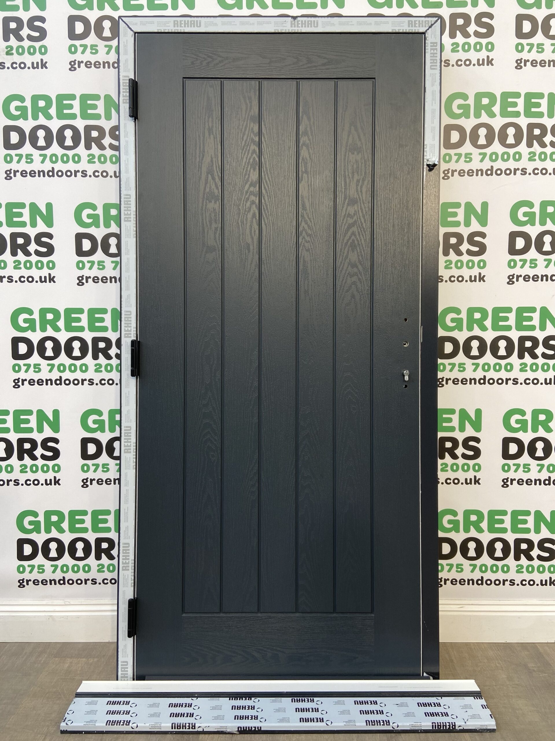 Composite Anthracite Grey Back Door Green doors