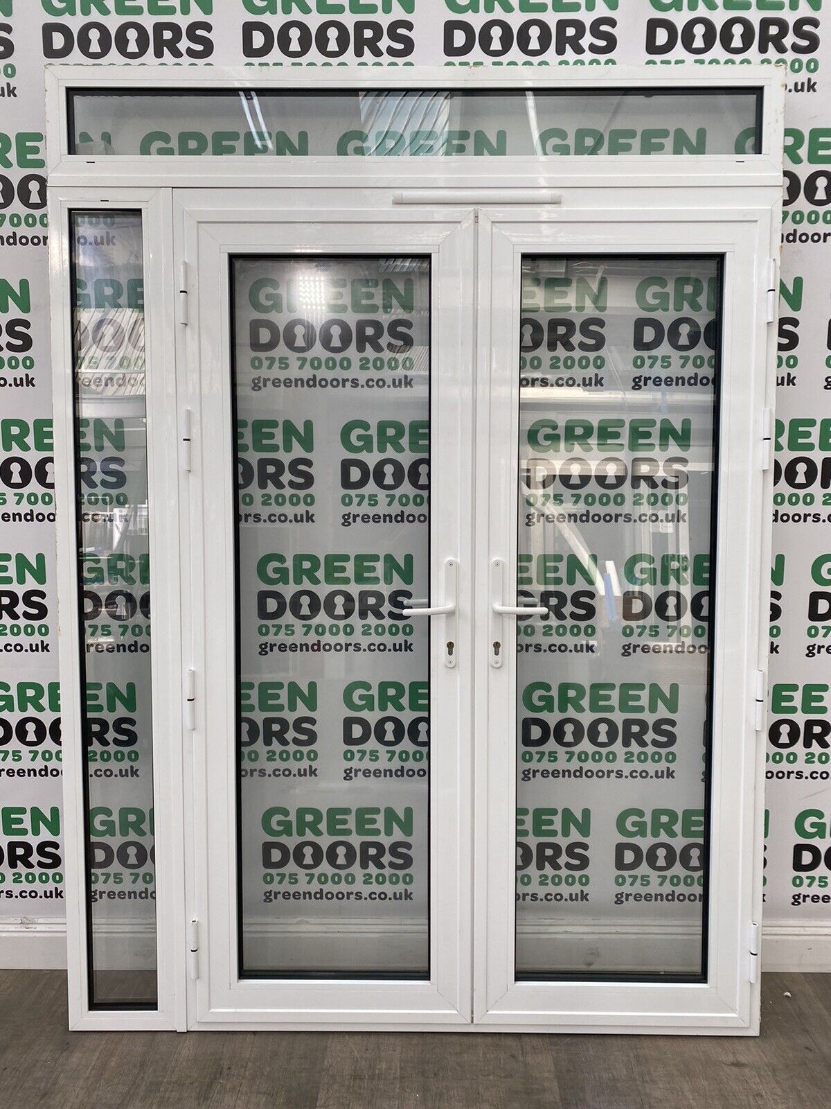 ALUMINIUM FRENCH DOORS USED DOOR EXTERNAL EXTERIOR WHITE INWARDS