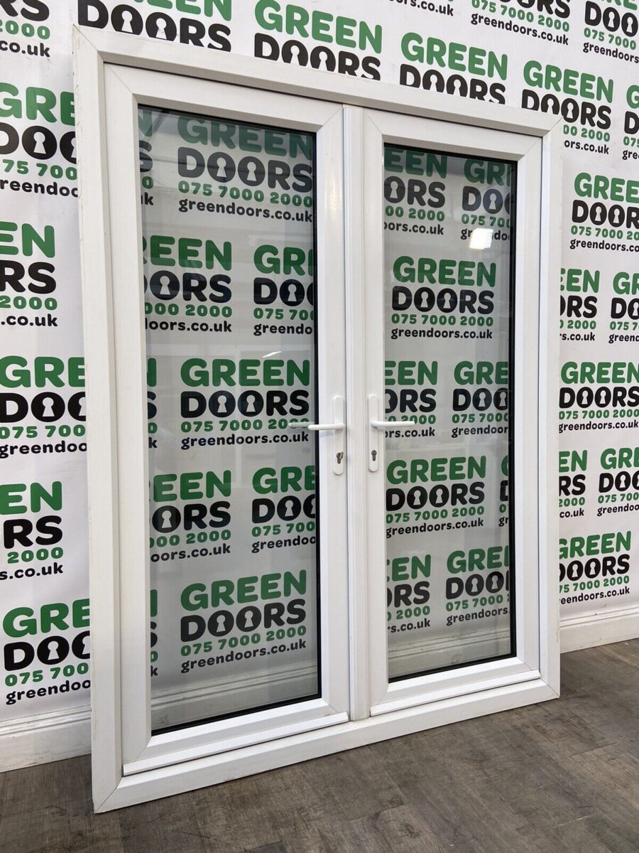 UPVC FRENCH DOORS WHITE EXTERNAL EXTERIOR JULIET BALCONY PVC PVCU