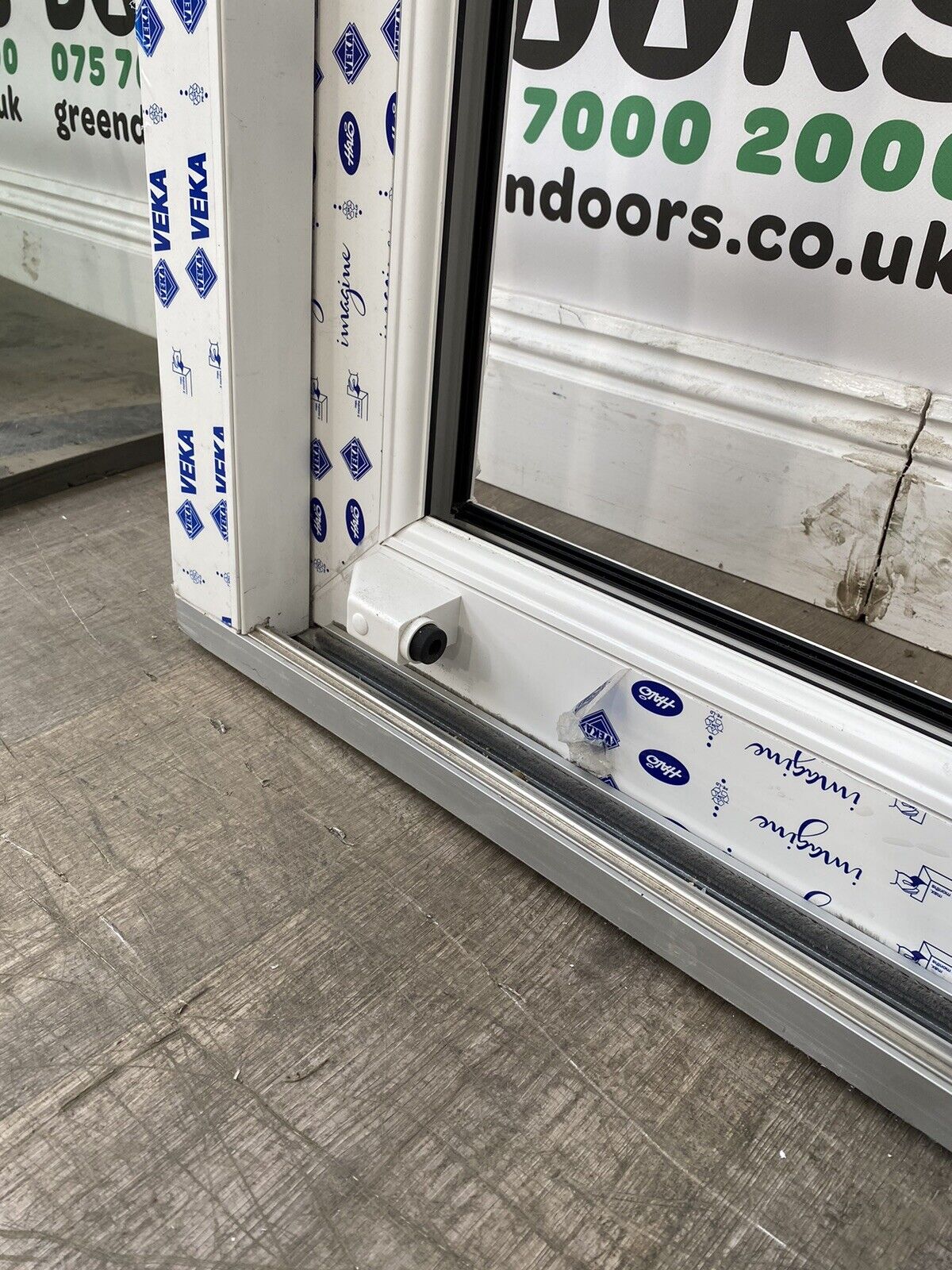 Veka Upvc White Patio/Sliding Doors Green doors