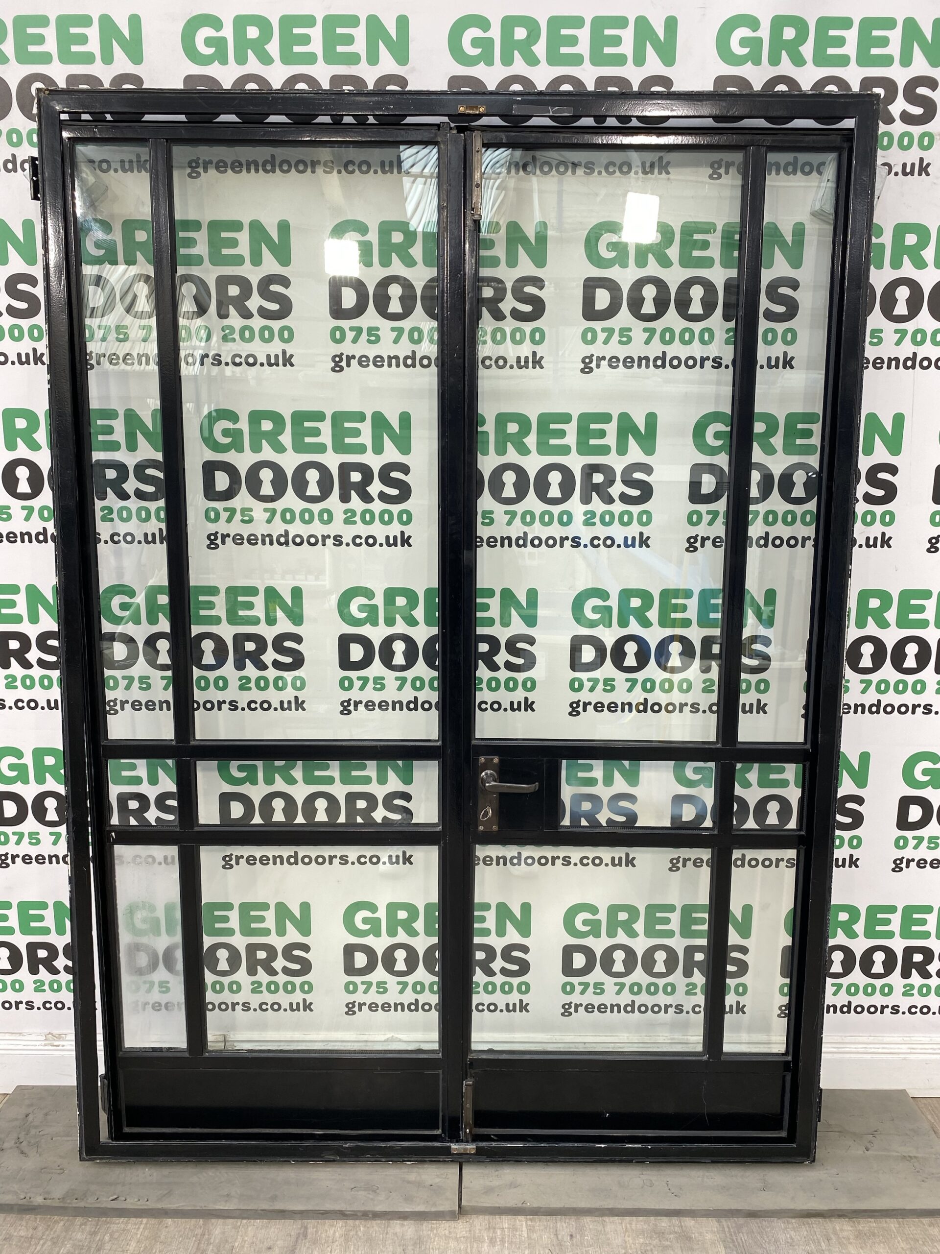Crittall Steel French Doors Green doors