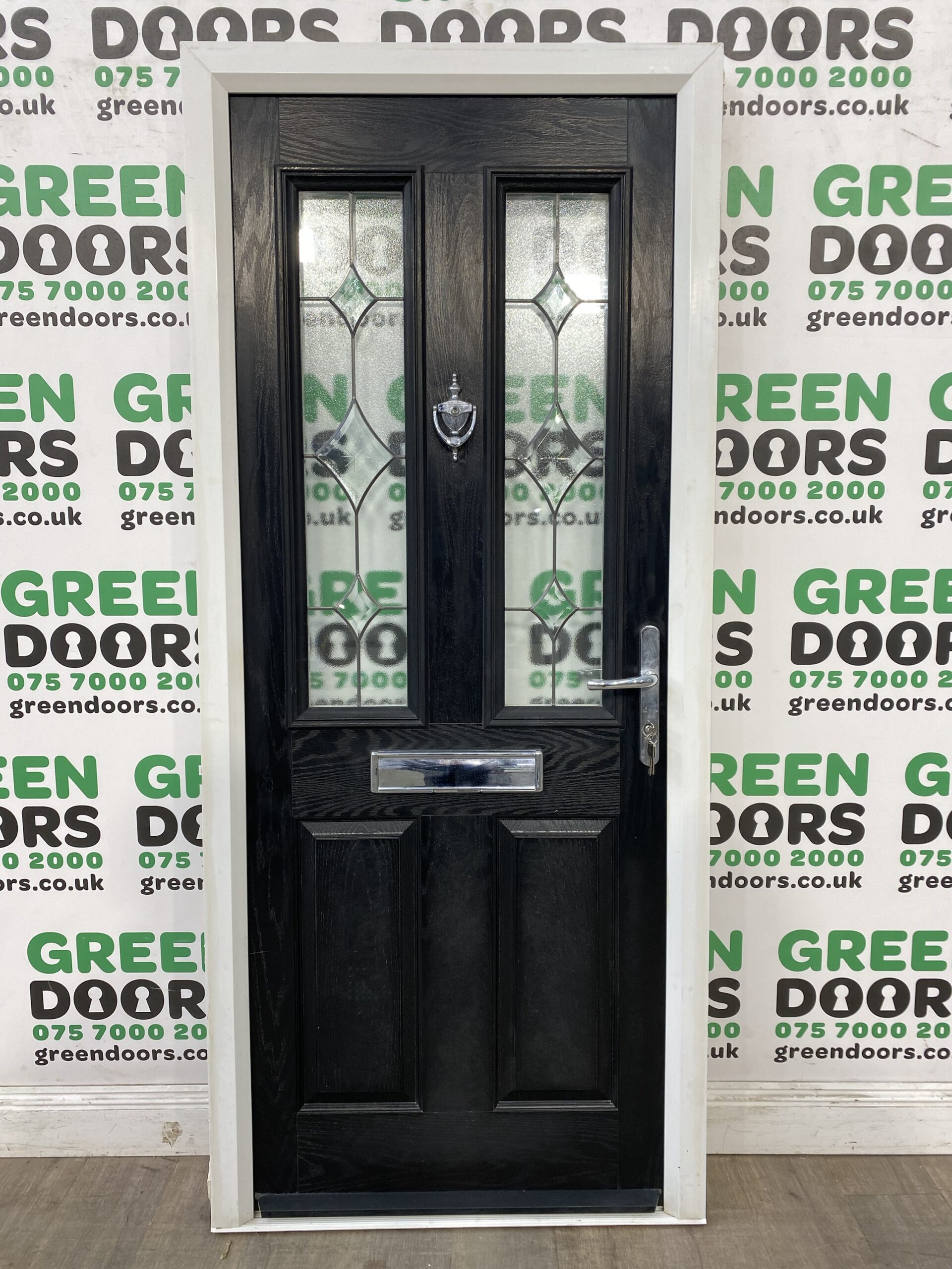 Composite Black Front Door Green doors