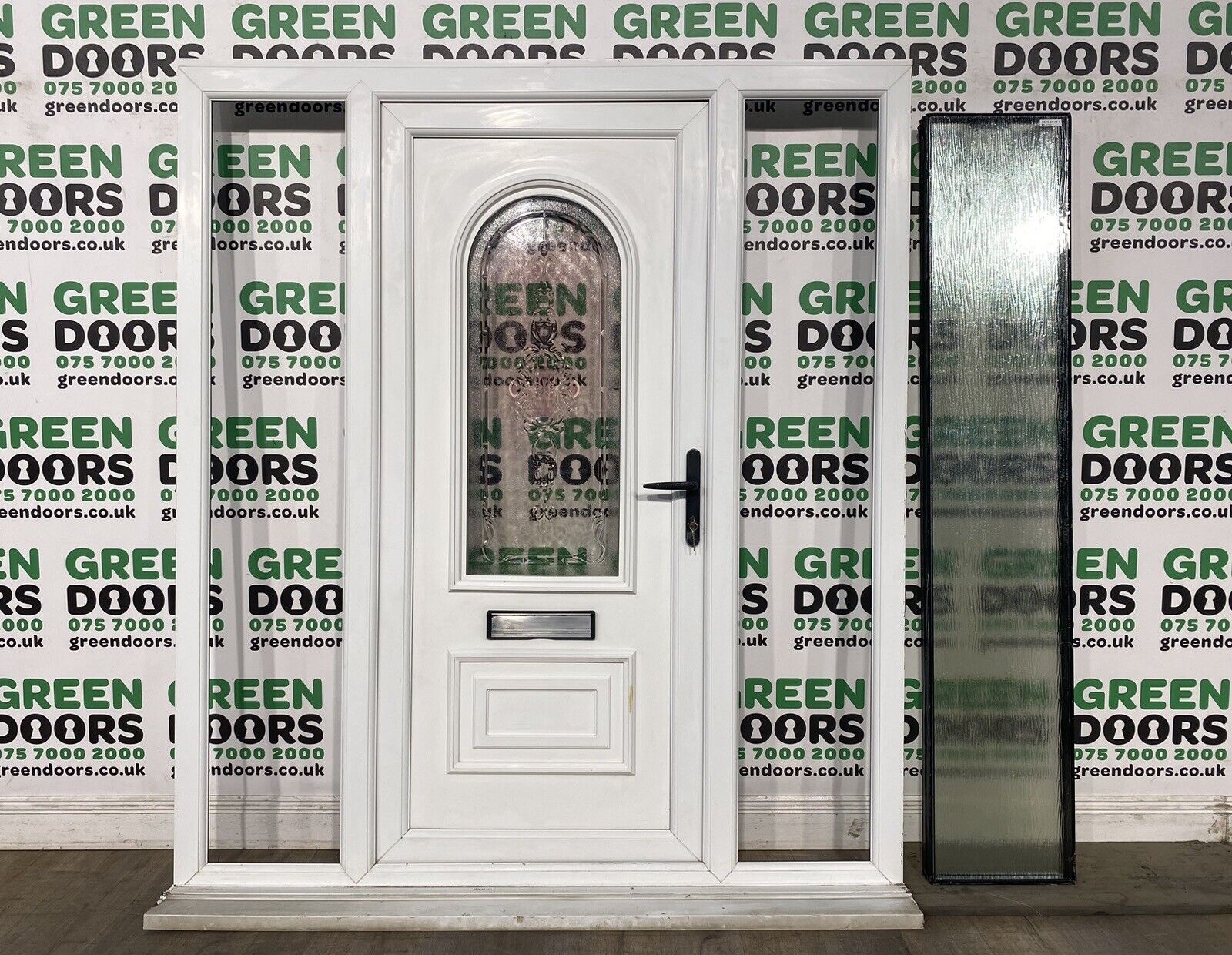 Upvc Front Door Side light White Green doors