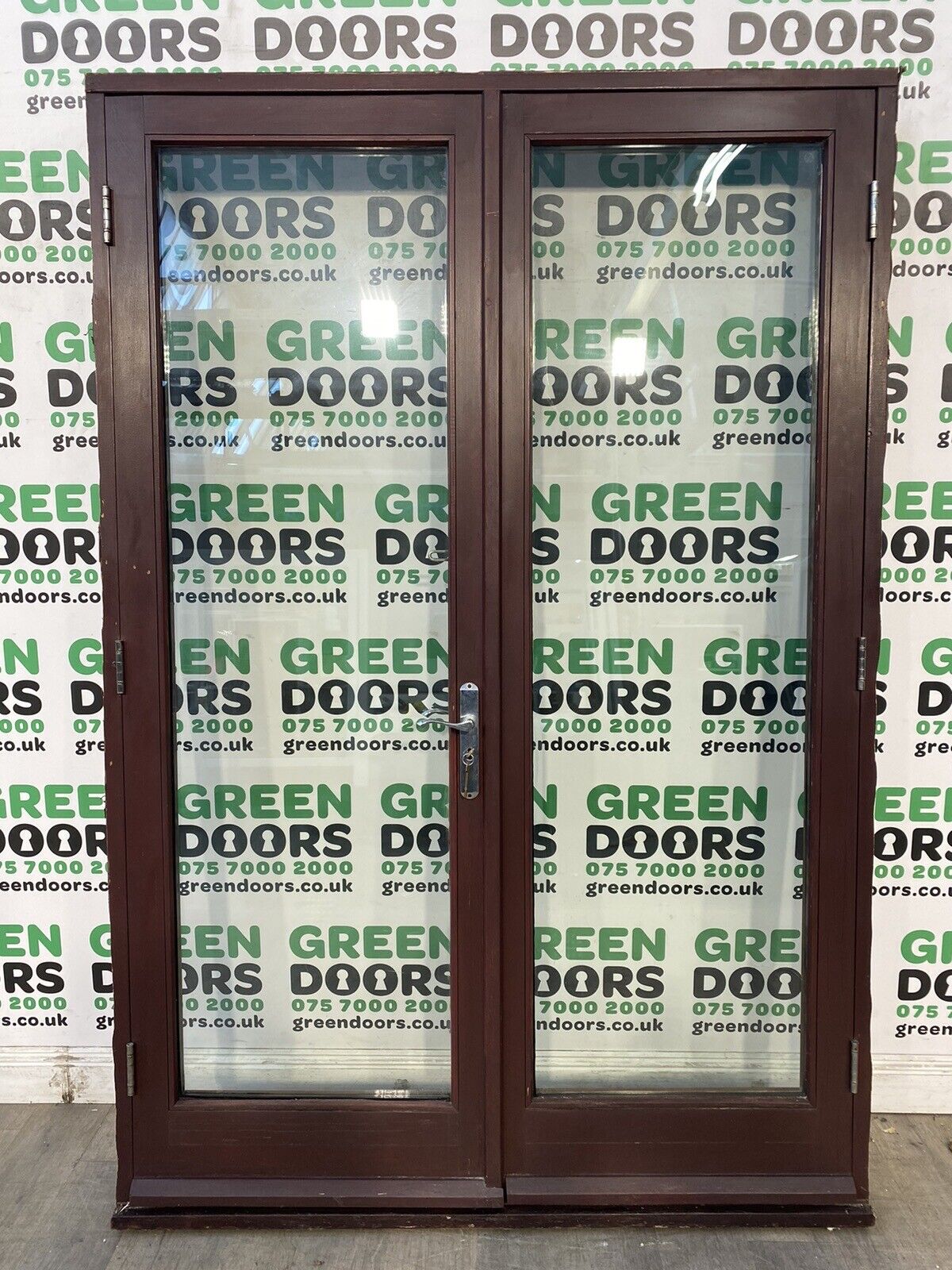 Wooden French Doors Green doors