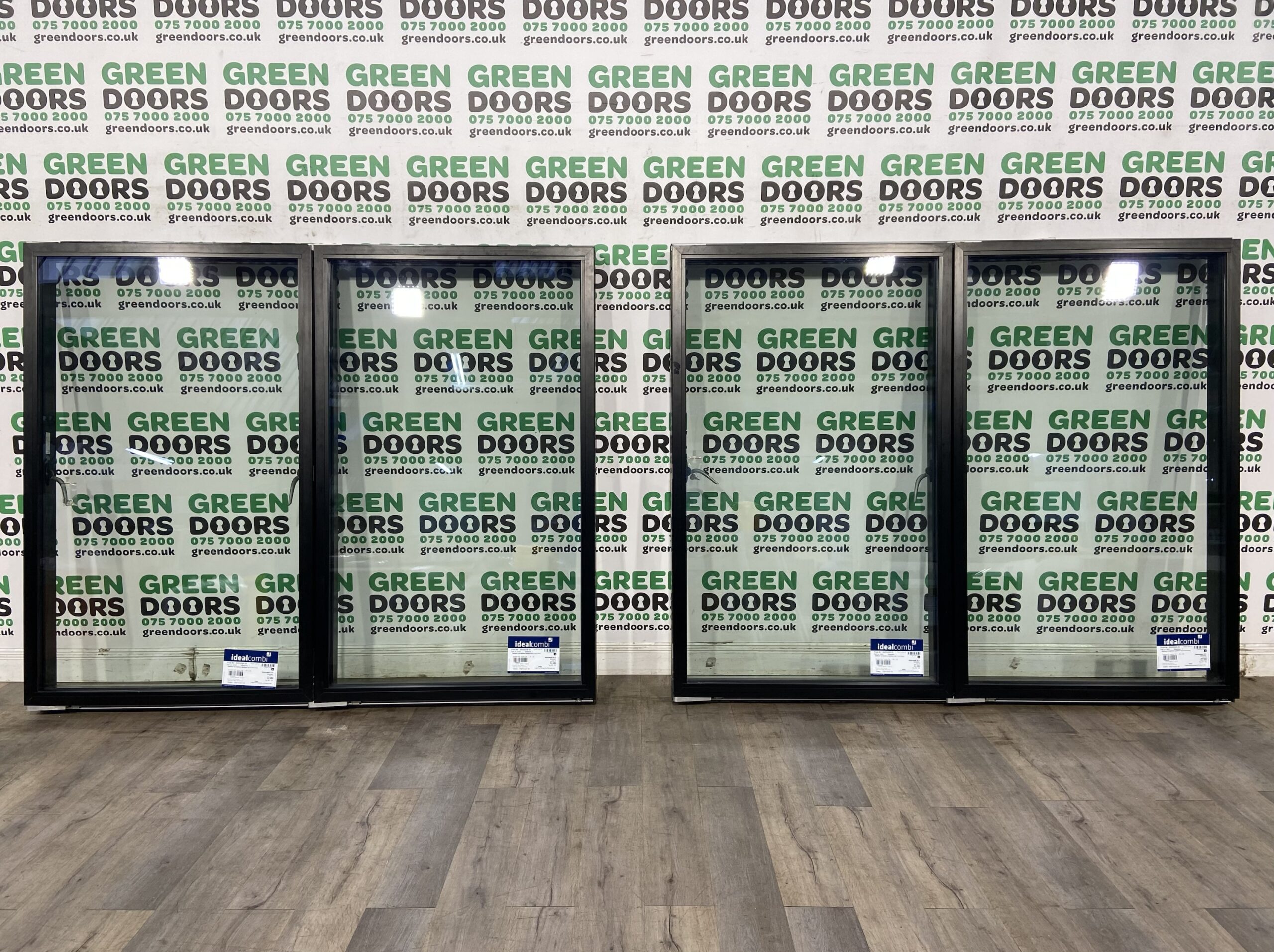 Aluminium Black Patio/Sliding Doors Green doors