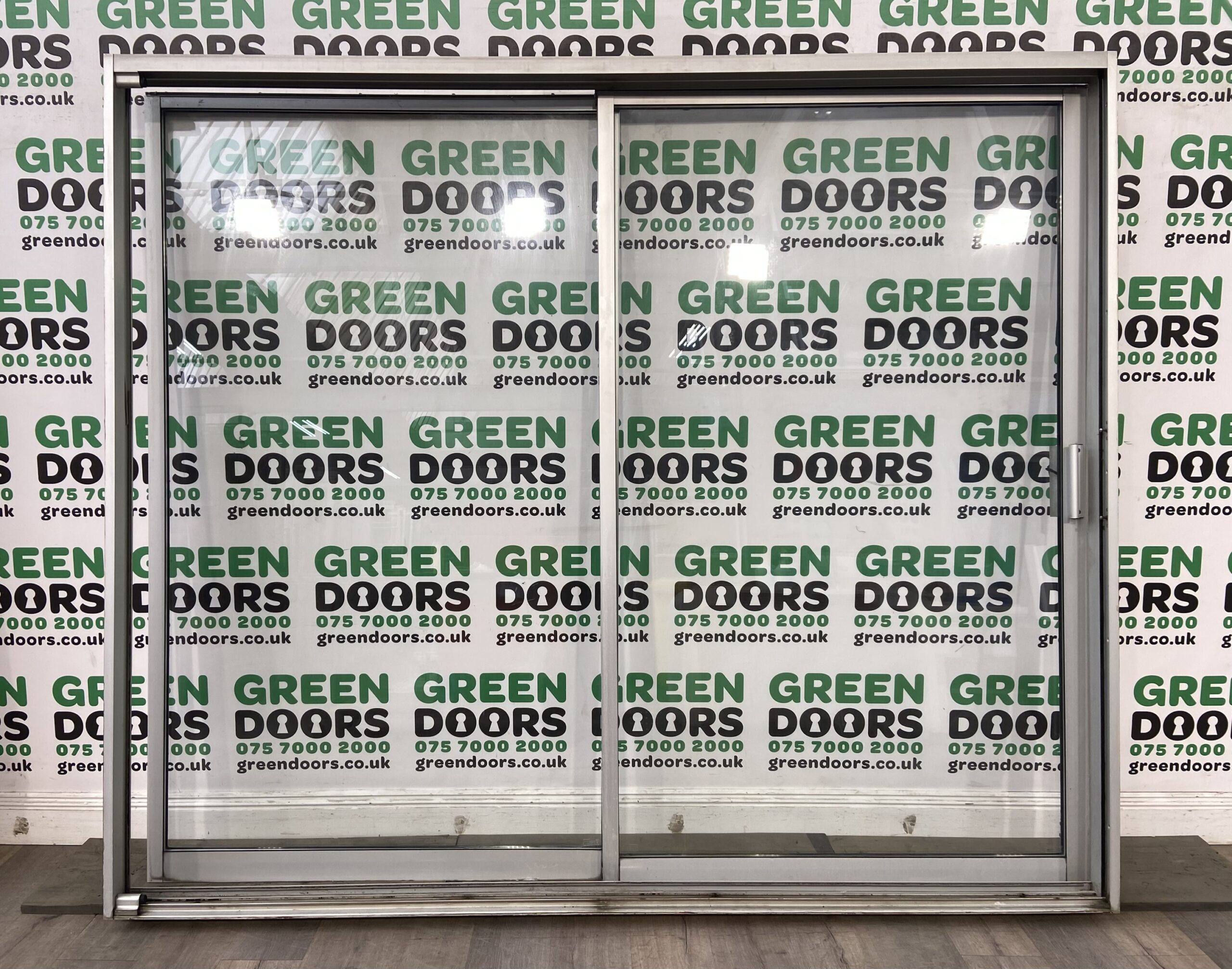 Aluminium Silver Patio/Sliding Doors Green doors