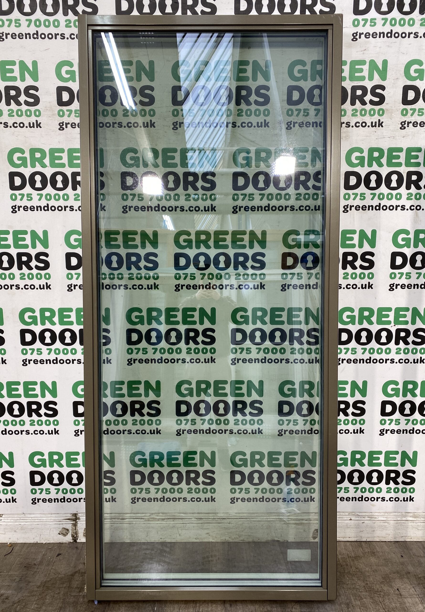 USED FIXED WINDOW SIDELIGHT ALUMINIUM EXTERNAL EXTERIOR TALL TRIPLE GLAZED TALL