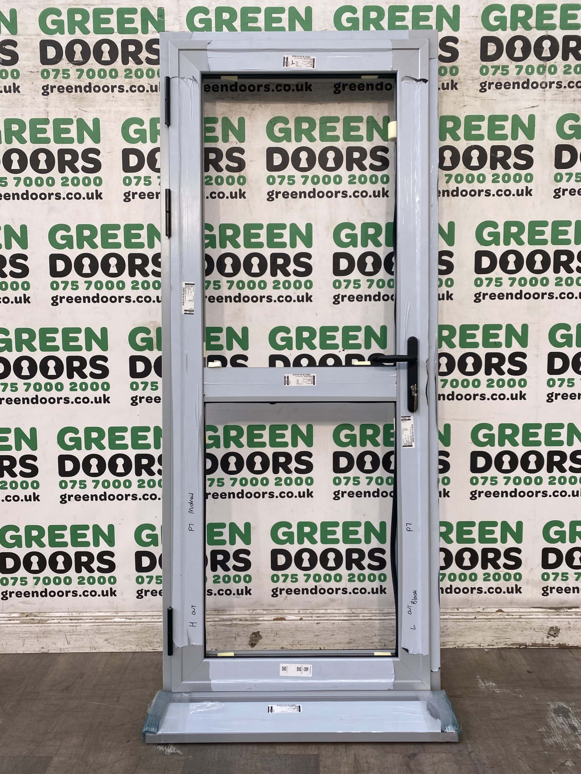 ALUMINIUM GREY BACK DOOR ALI EXTERNAL EXTERIOR ALI OUTWARDS OPENING HALF PANEL