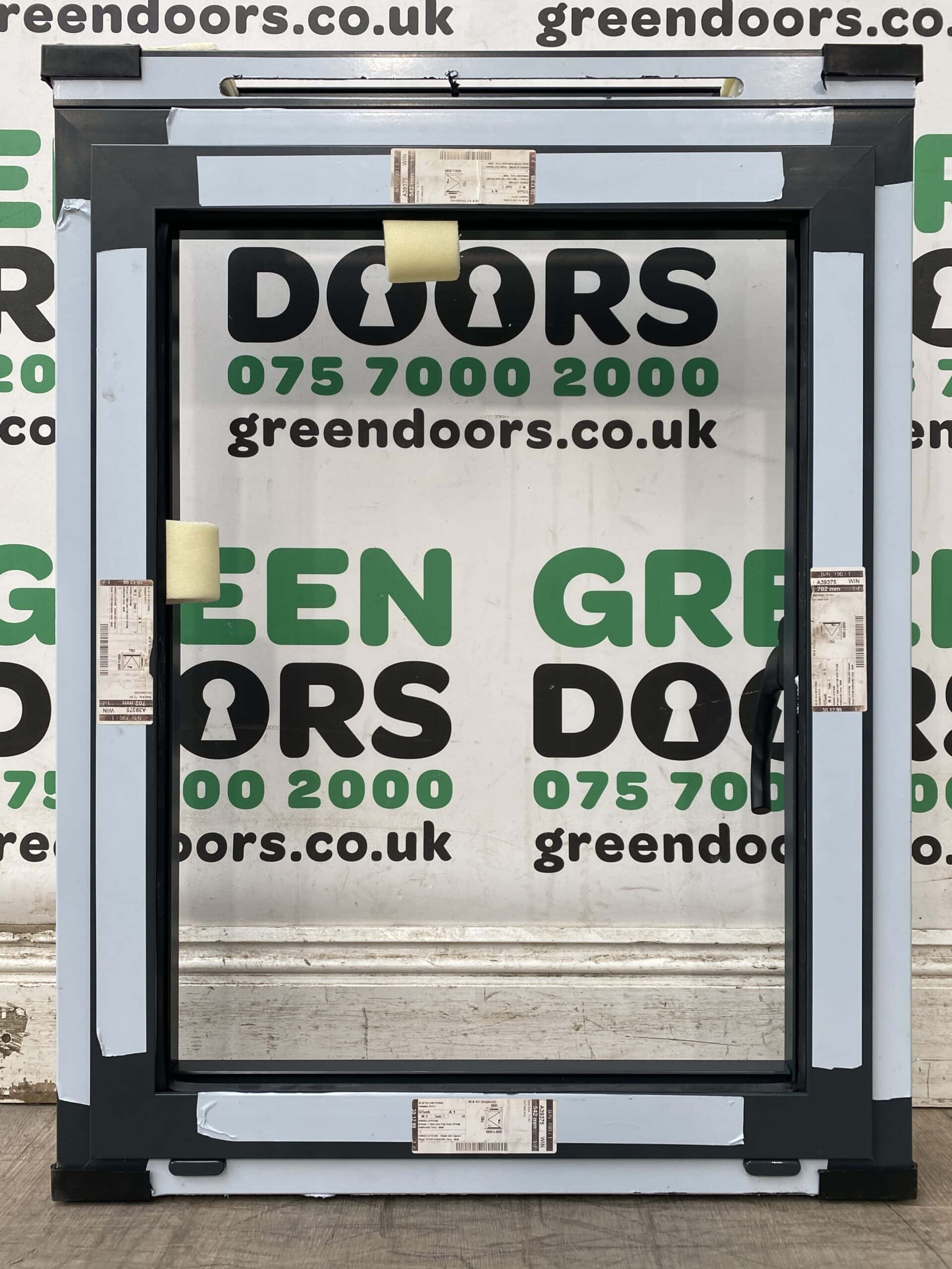 GREY ALUMINIUM CASEMENT WINDOW OUTWARD OPENING BRAND NEW SEALED DOUBLE GLAZED