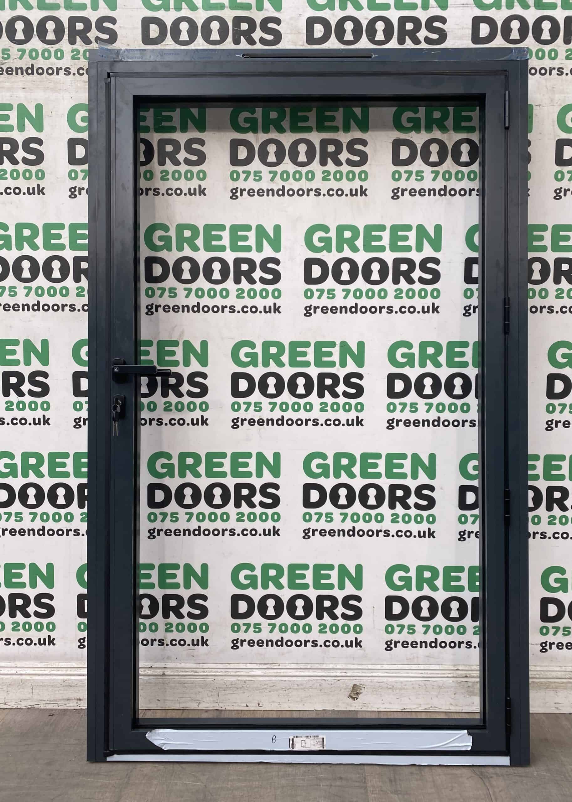 WIDE SHORT BACK DOOR EXTERNAL ALUMINIUM BIG EXTERNAL EXTERIOR ANTHRACITE GREY BN