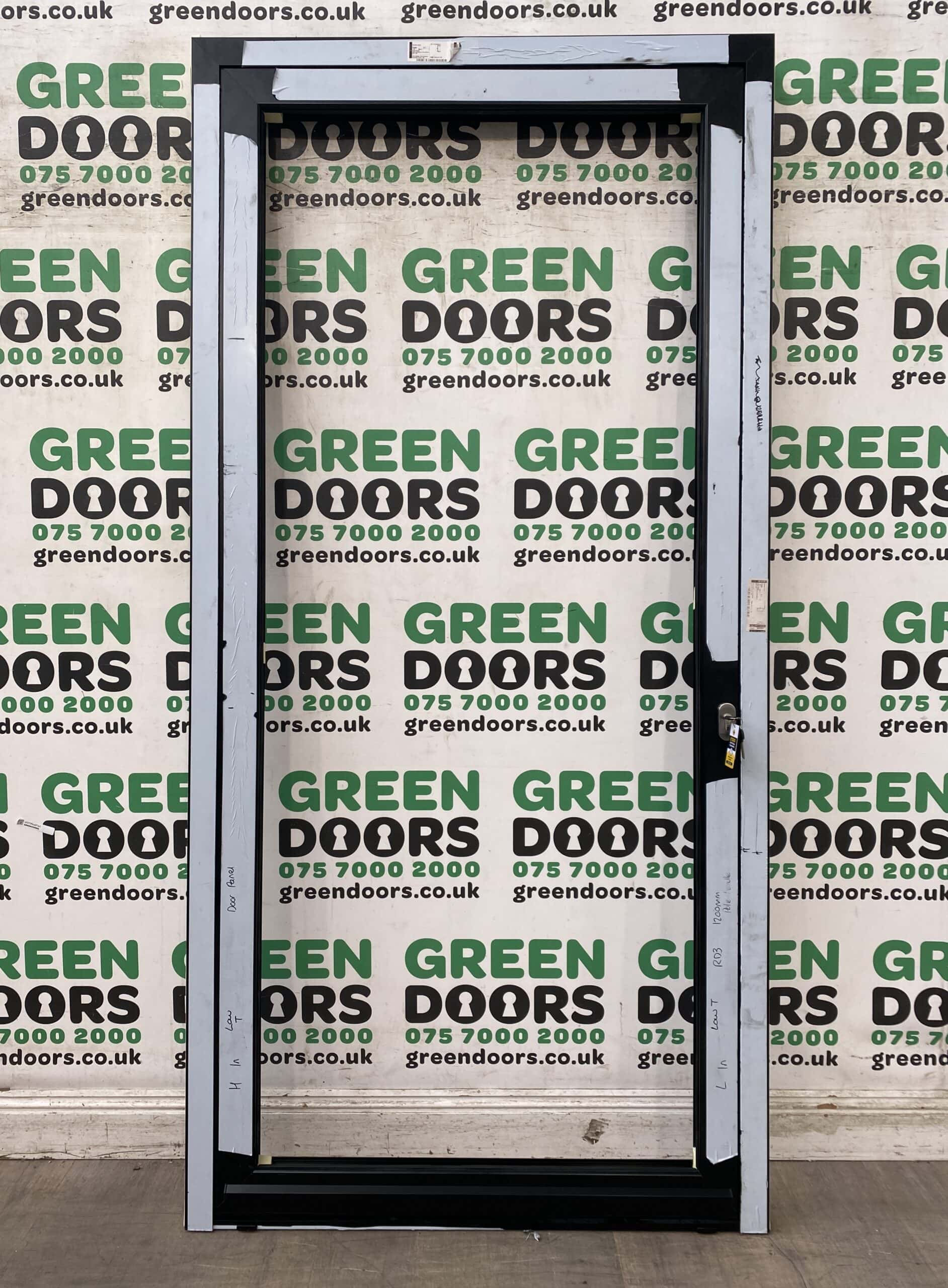 ALI BLACK BACK DOOR BRAND NEW EXTERNAL EXTERIOR ALUMINIUM DOUBLE GLAZED