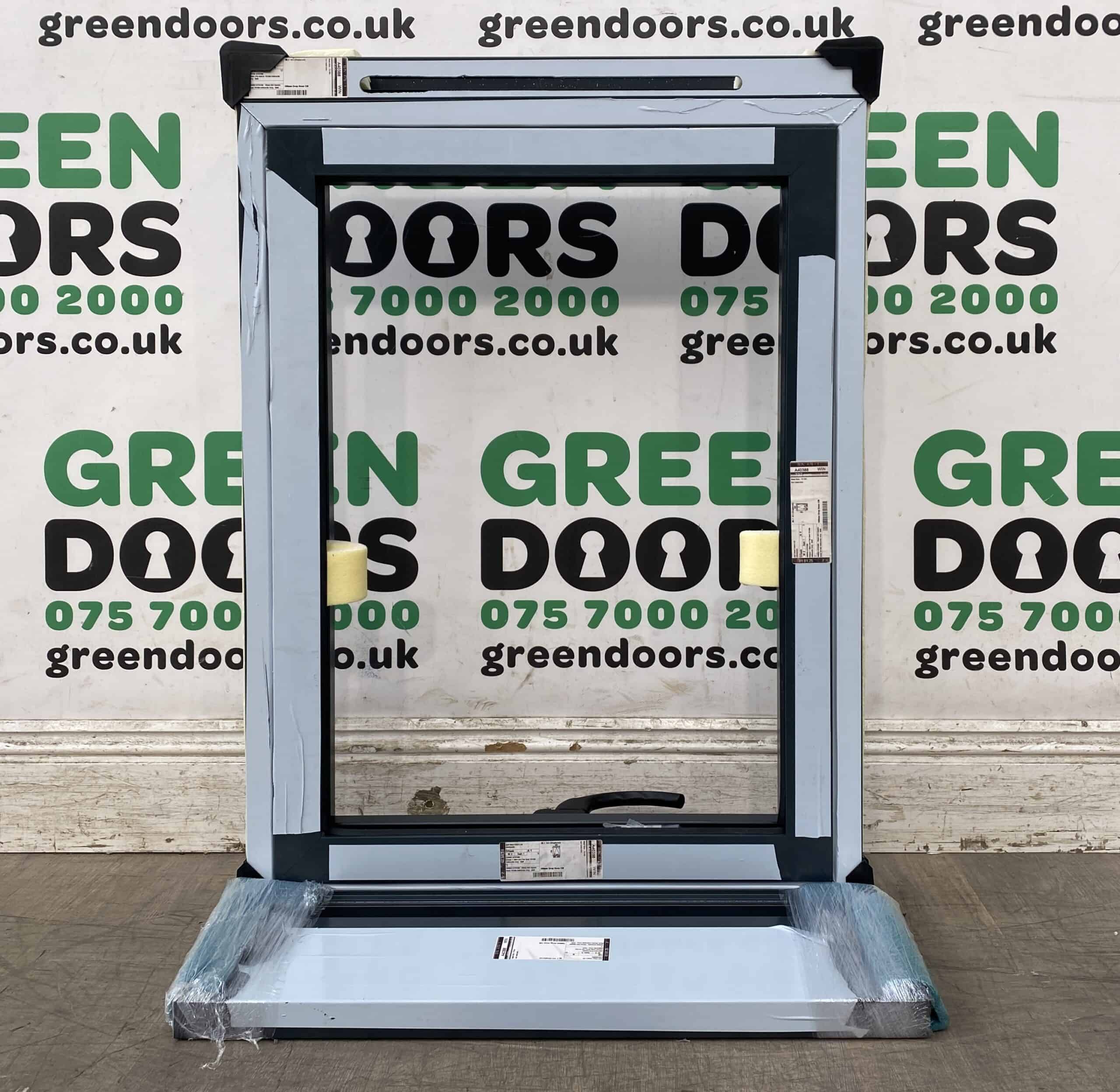 TOP HUNG CASEMENT WINDOW BRAND NEW SEALED EXTERIOR MODERN GLAZED GREY ALUMINIUM
