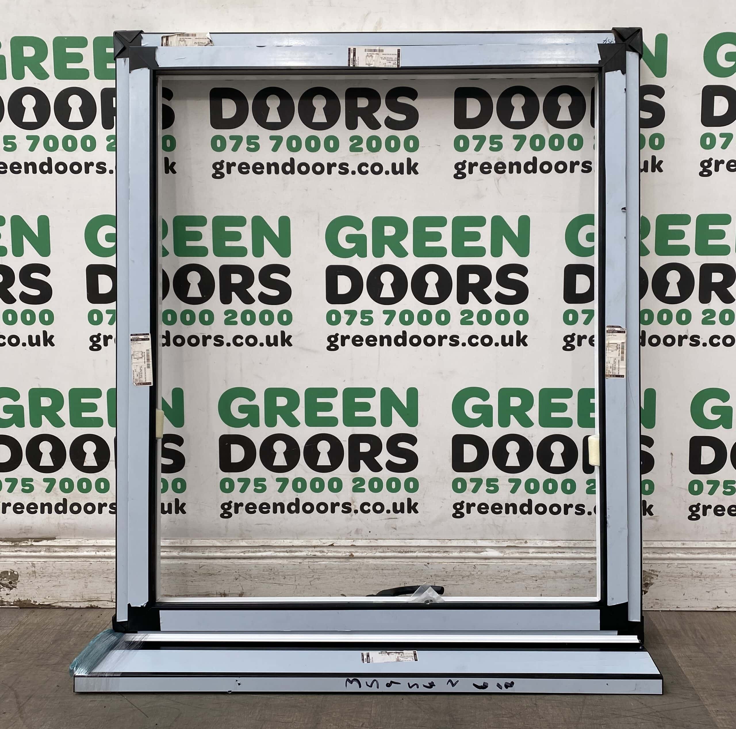 SMALL TINY CASEMENT WINDOW TOPHUNG BLACK ALUMINIUM EXTERIOR MODERN DOUBLE GLAZED