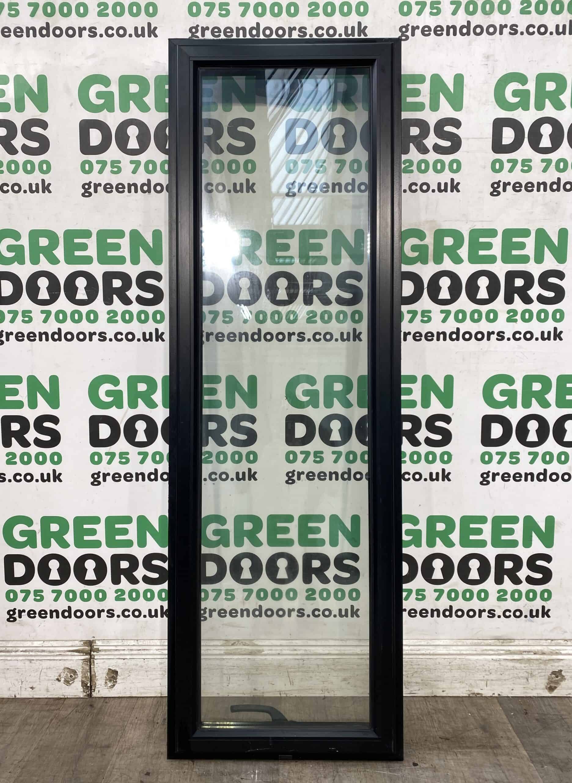 BLACK ALUMINIUM CASEMENT WINDOW EXTERNAL EXTERIOR DOUBLE GLAZED SIDELIGHT