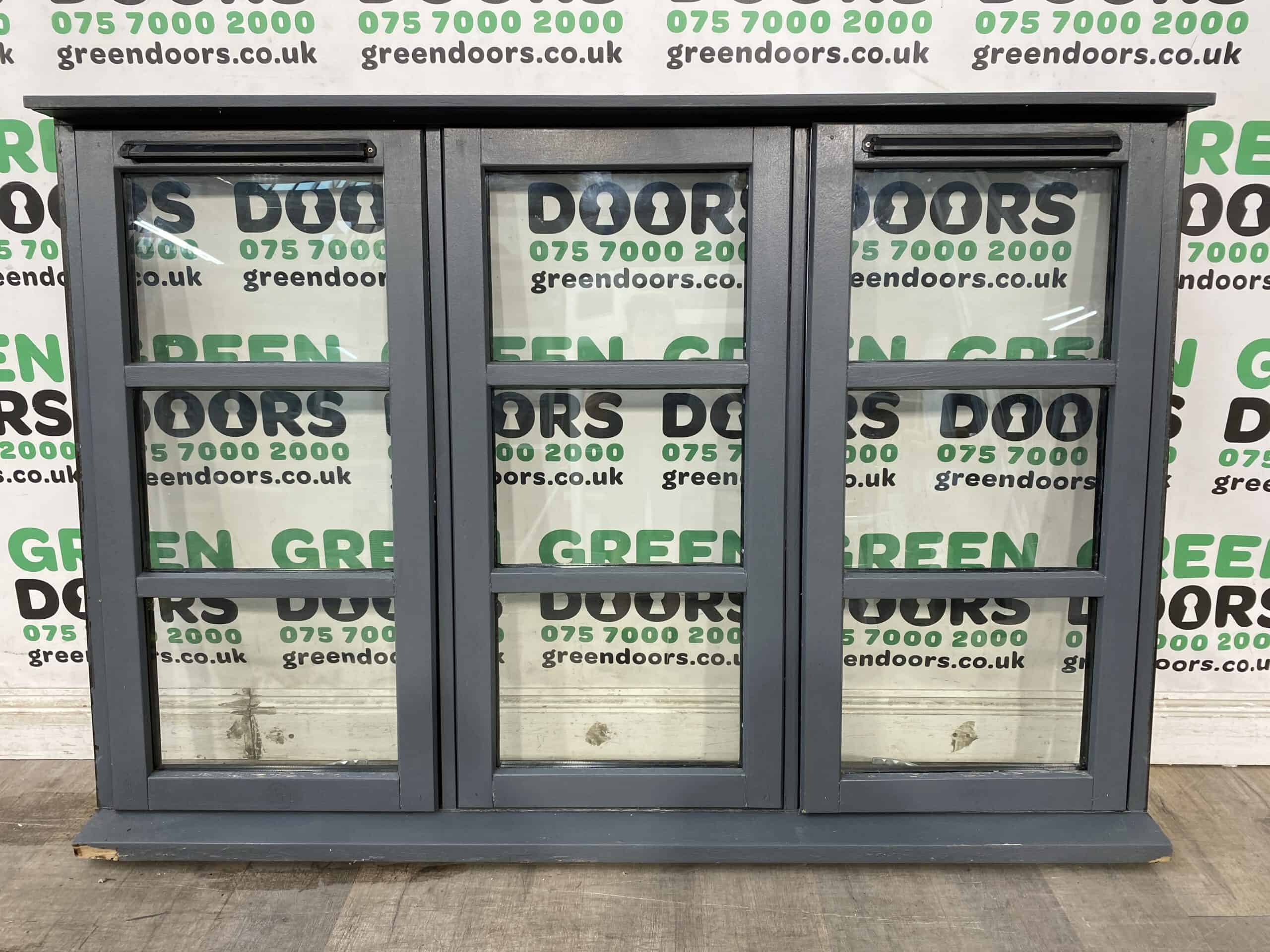 HERITAGE SOLID OAK WINDOW CRITTALL WOODEN DOUBLE GLAZED CLEAR USED WIDE VARNISH