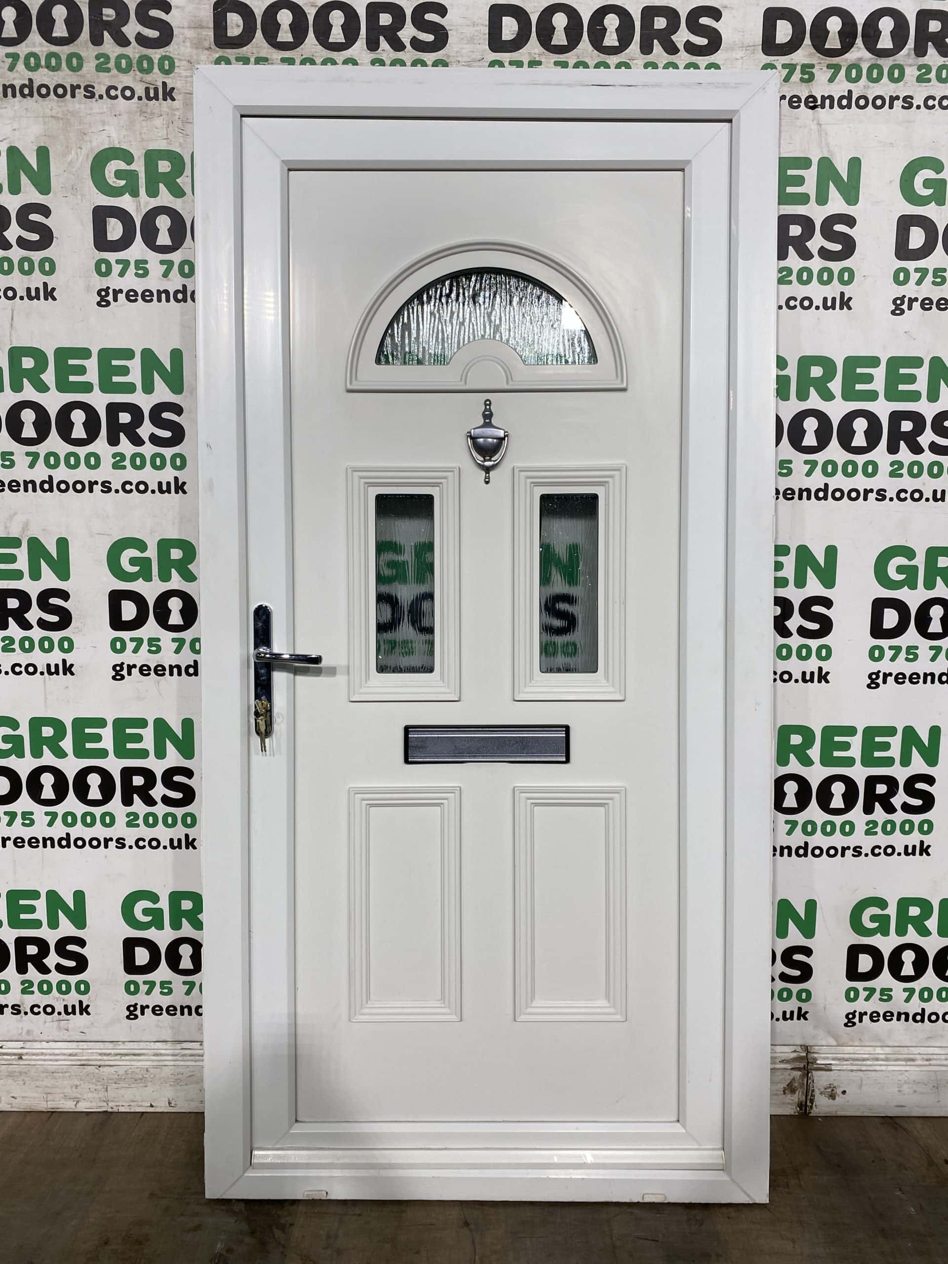WIDE CAROLINA FONT DOOR UPVC PVCU PVC EXTERNAL USED EXTERIOR SECOND HAND PLASTIC