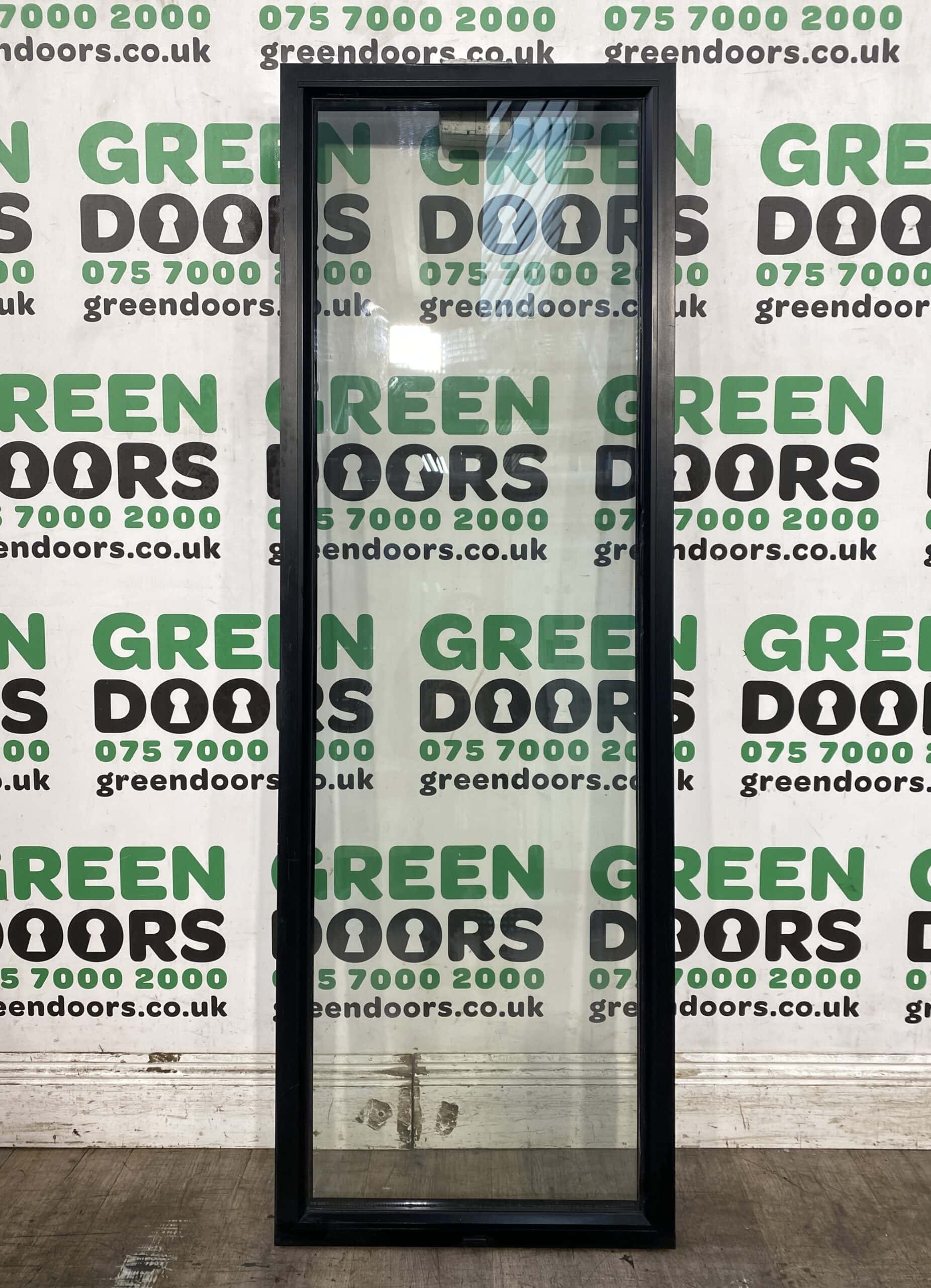 PANORAMIC ALUMINIUM FIXED WINDOW DOUBLE GLAZED EXTERNAL EXTERIOR BLACK ALI